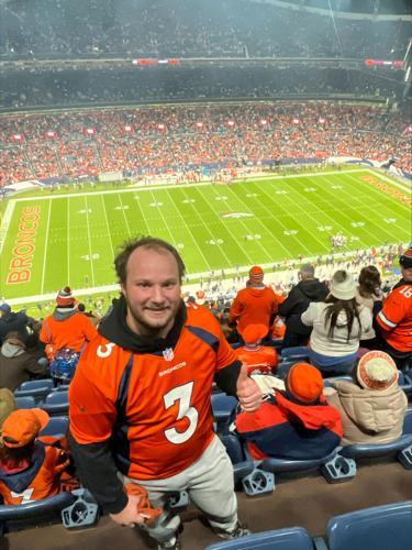 Noah at Broncos game
