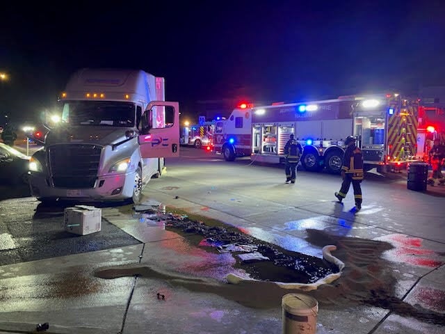 Aurora firefighters stop diesel spill after hit-and-run collision involving 100-gallon fuel truck
