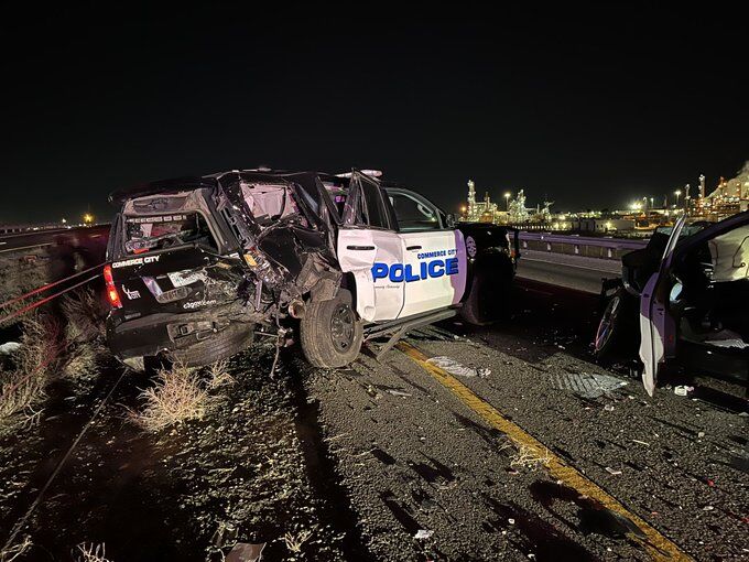 Commerce City officer injured in suspected DUI crash on I-270