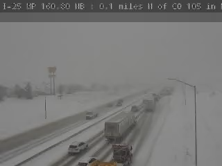 The scene on Interstate 25 near Monument early Monday afternoon, Dec. 9, 2024. (Courtesy of CDOT)