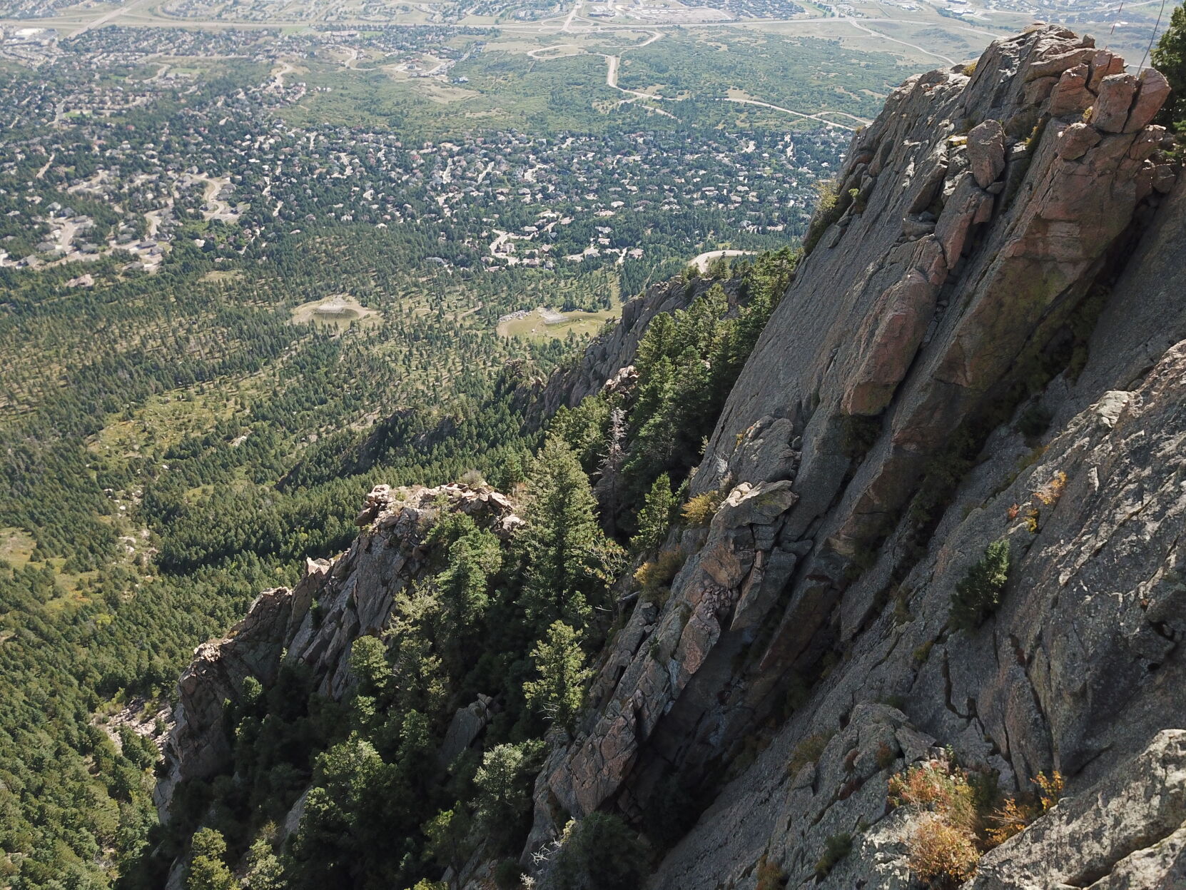 Steep rock faces high up Fishers Canyon Open Space (courtesy of Colorado Springs Parks, Recreation and Cultural Services)