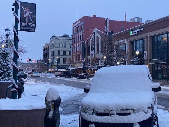 Snowy Scene in Downtown Colorado Springs on December 9, 2024 (Natasha Lynn, The Gazette) (NatashaVitiReporternatasha.lynn@gazette.comhttps://secure.gravatar.com/avatar/12bb882ddc9c5cdc3e64de19c7b4b2f0?d=mm&r=g)