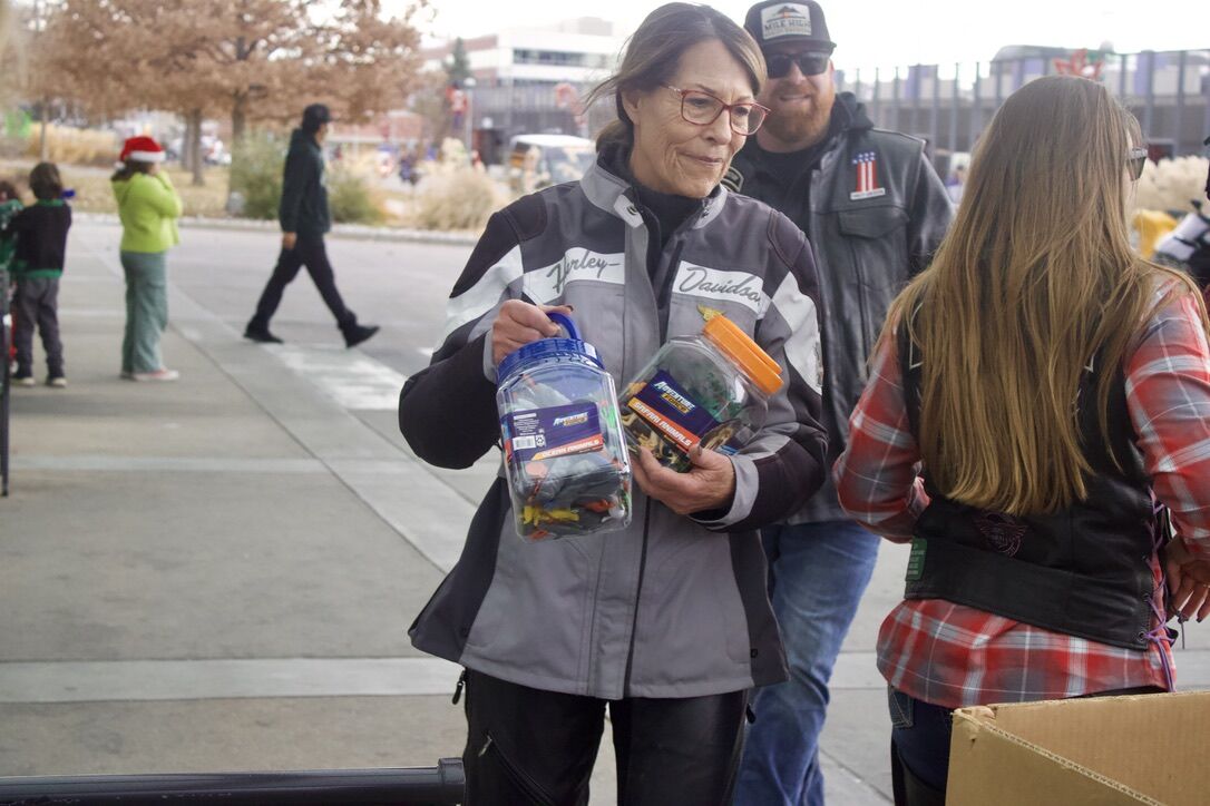 Leeta Davis, a Harley Davidson motorcycle rider, donates toys during the 39th annual Harley Toy Run at Children's Hospital Colorado on Sunday, Dec. 8 in Aurora, Colorado. (NoahFestensteinCity Government Reporternoah.festenstein@denvergazette.comhttps://denvergazette.com/content/tncms/avatars/9/f0/326/9f032698-379f-11ee-8053-8bacbed4931f.60984dba383441d9647e0e740a08a8e6.png)