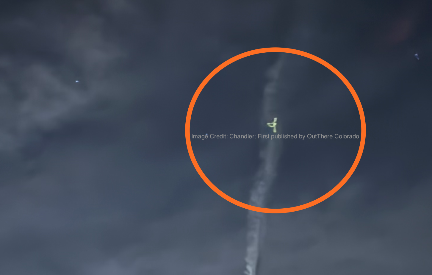 An unidentified object spotted above Colorado Springs. Photo Credit: Chandler.
