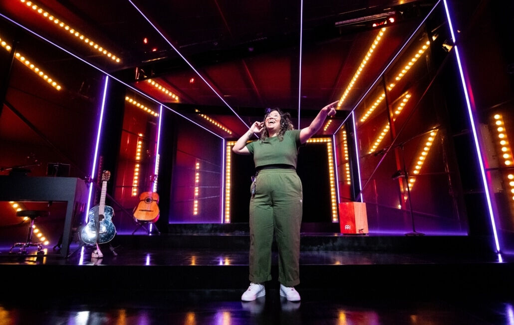 Satya Chávez as Bee Quijada in the DCPA Theatre Company's play with music, 