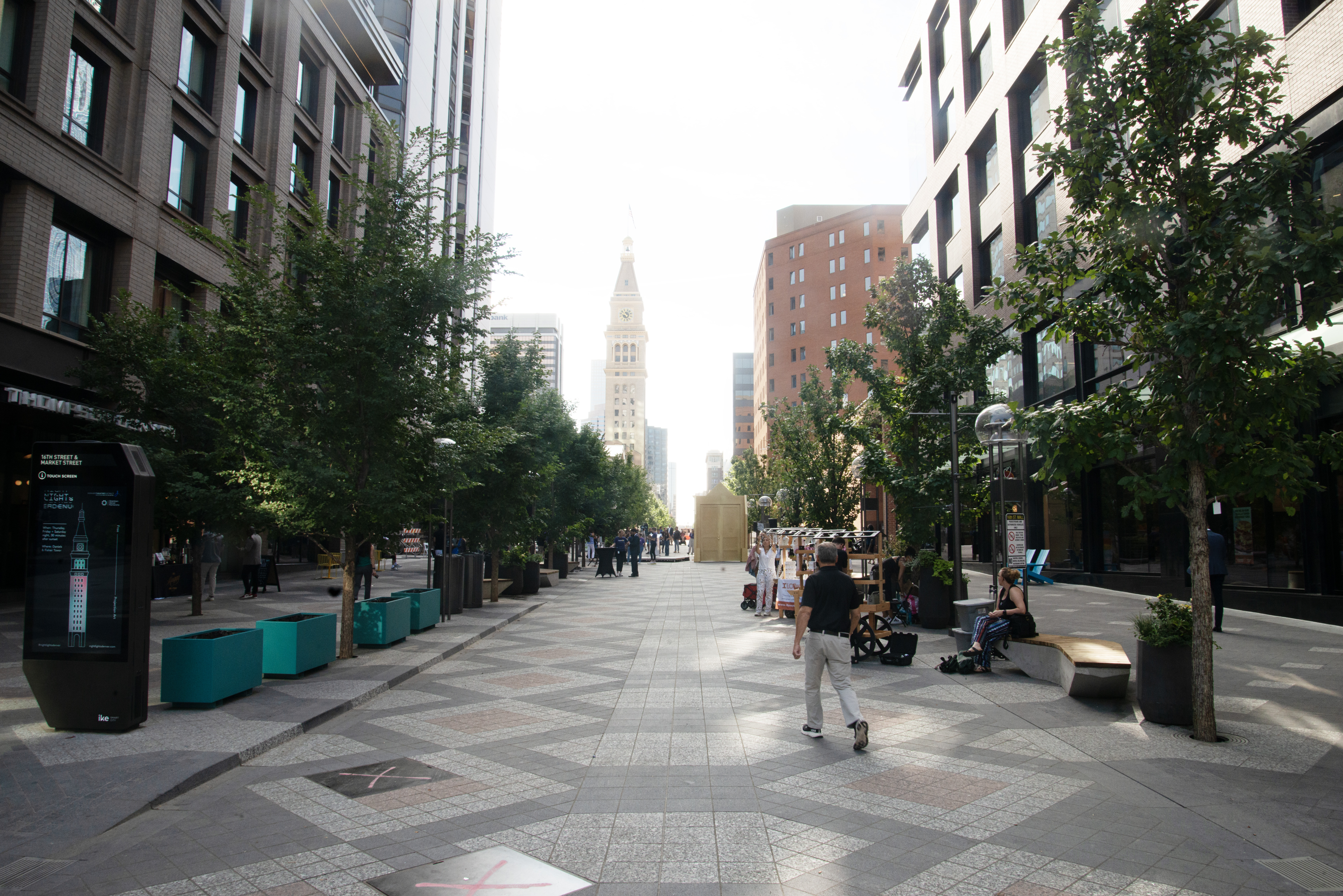 Several blocks of the 16th Street Mall were re-opened to foot traffic on Thursday, Aug. 29, 2024. 