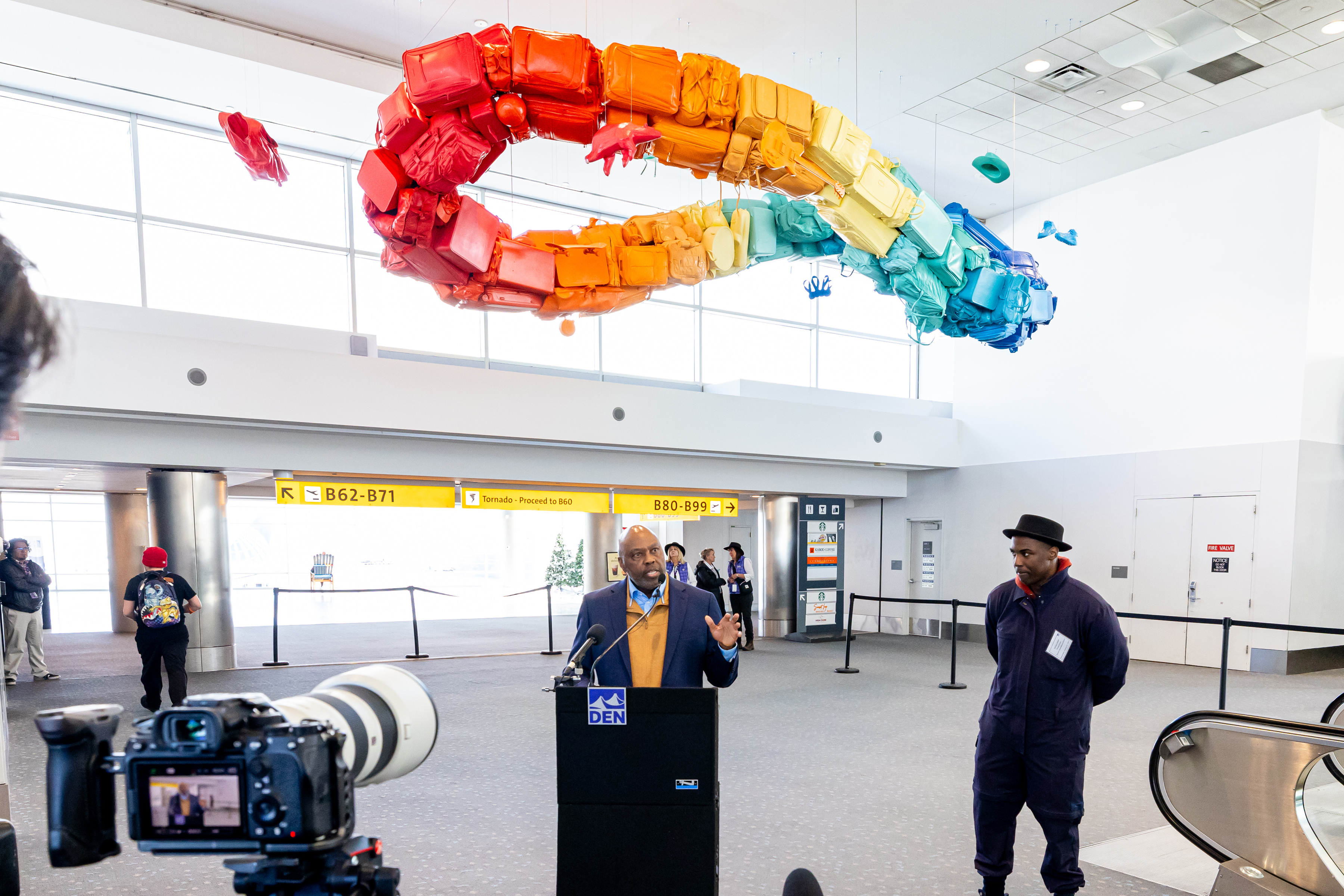 Detour's new sculpture hangs at DIA. (DIA/Peter Scott Barta)