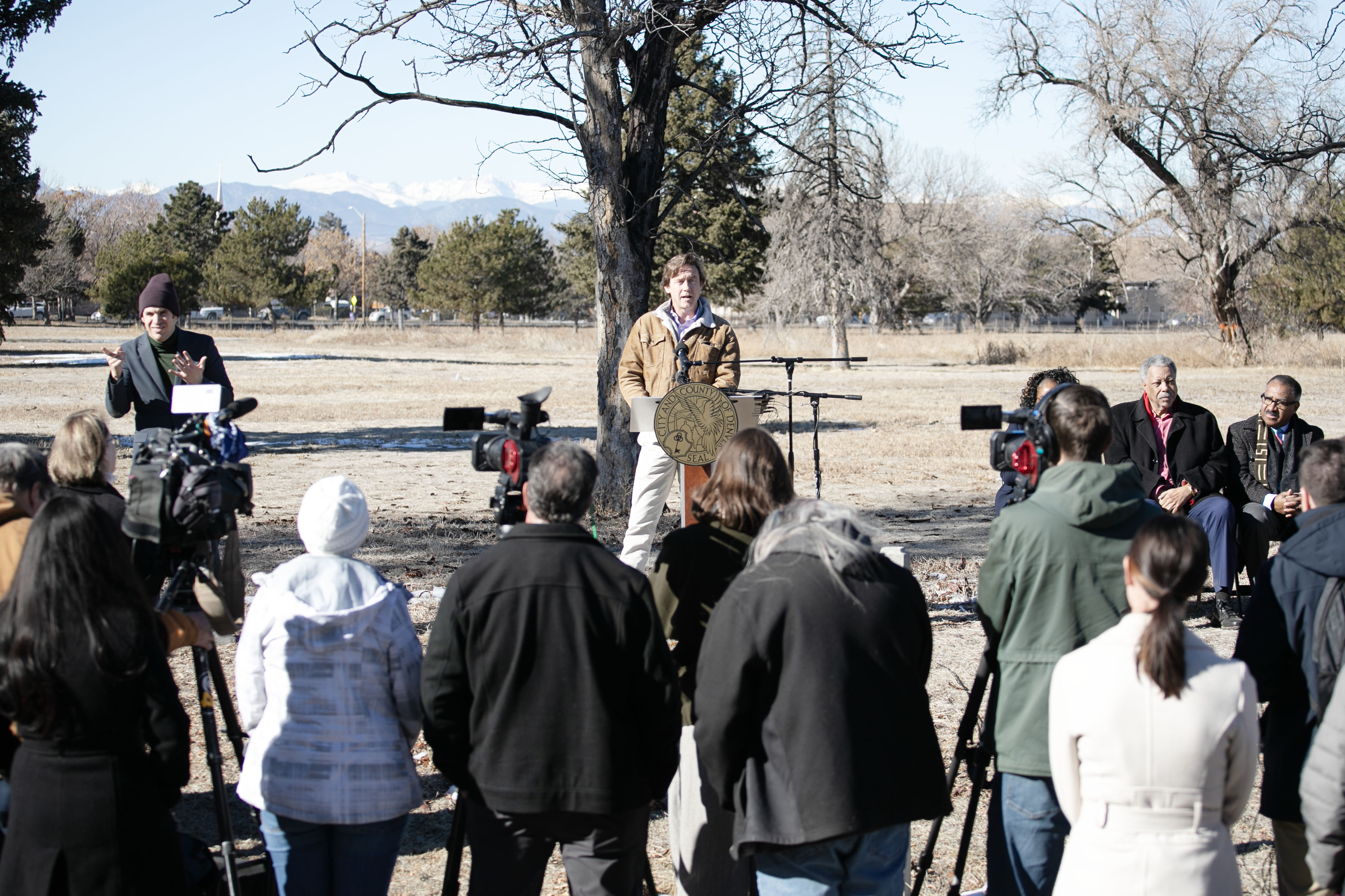 Denver Mayor Mike Johnston announces, alongside other local leaders, that the city was able to purchase the Park Hill Golf Course from its developer owner with a land swap at a press conference on Wednesday, Jan. 15, 2025. (TomHellauerMultimedia Producertom.hellauer@denvergazette.comhttps://denvergazette.com/content/tncms/avatars/f/9e/622/f9e6228a-3b6b-11ed-bf10-fbb71fa8e421.f54b911252c540f1d61709edc4727a39.png)