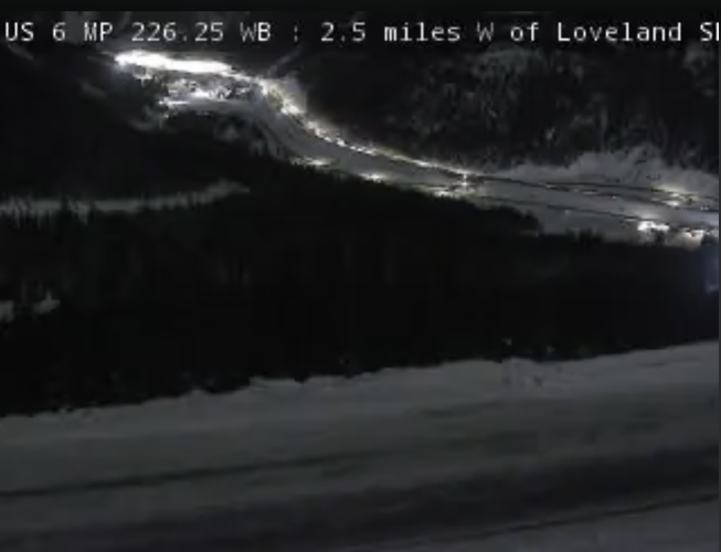 Interstate 70 from U.S. 6 on Loveland Pass