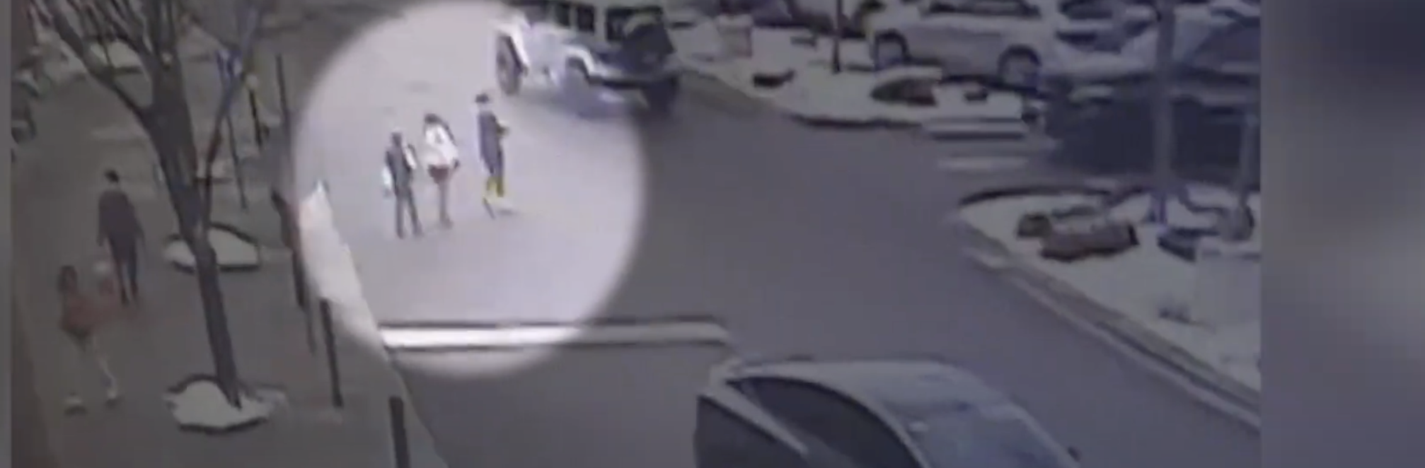 A fleeing car was blocked by a sheriff's deputy from hitting pedestrians in a King Soopers parking lot in Highlands Ranch Sunday afternoon. (Courtesy photo, Douglas County Sheriff's Office)