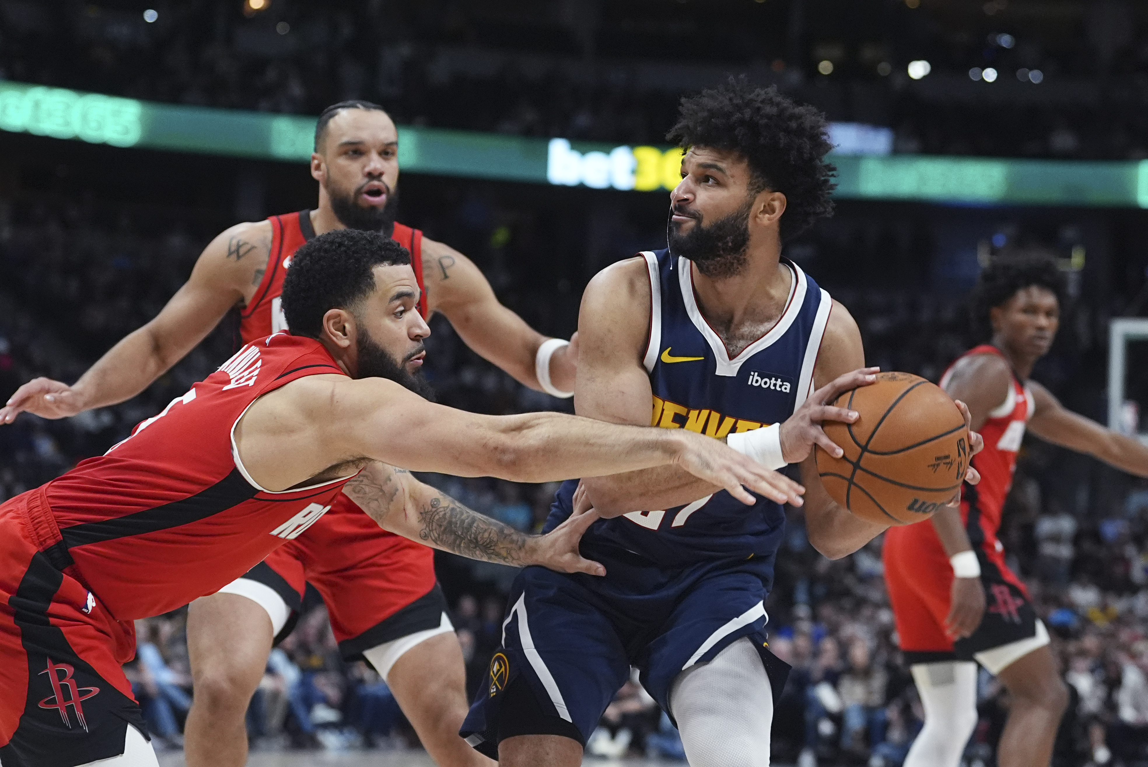Turnovers doom Denver Nuggets on night without Nikola Jokic, Aaron Gordon vs. Rockets