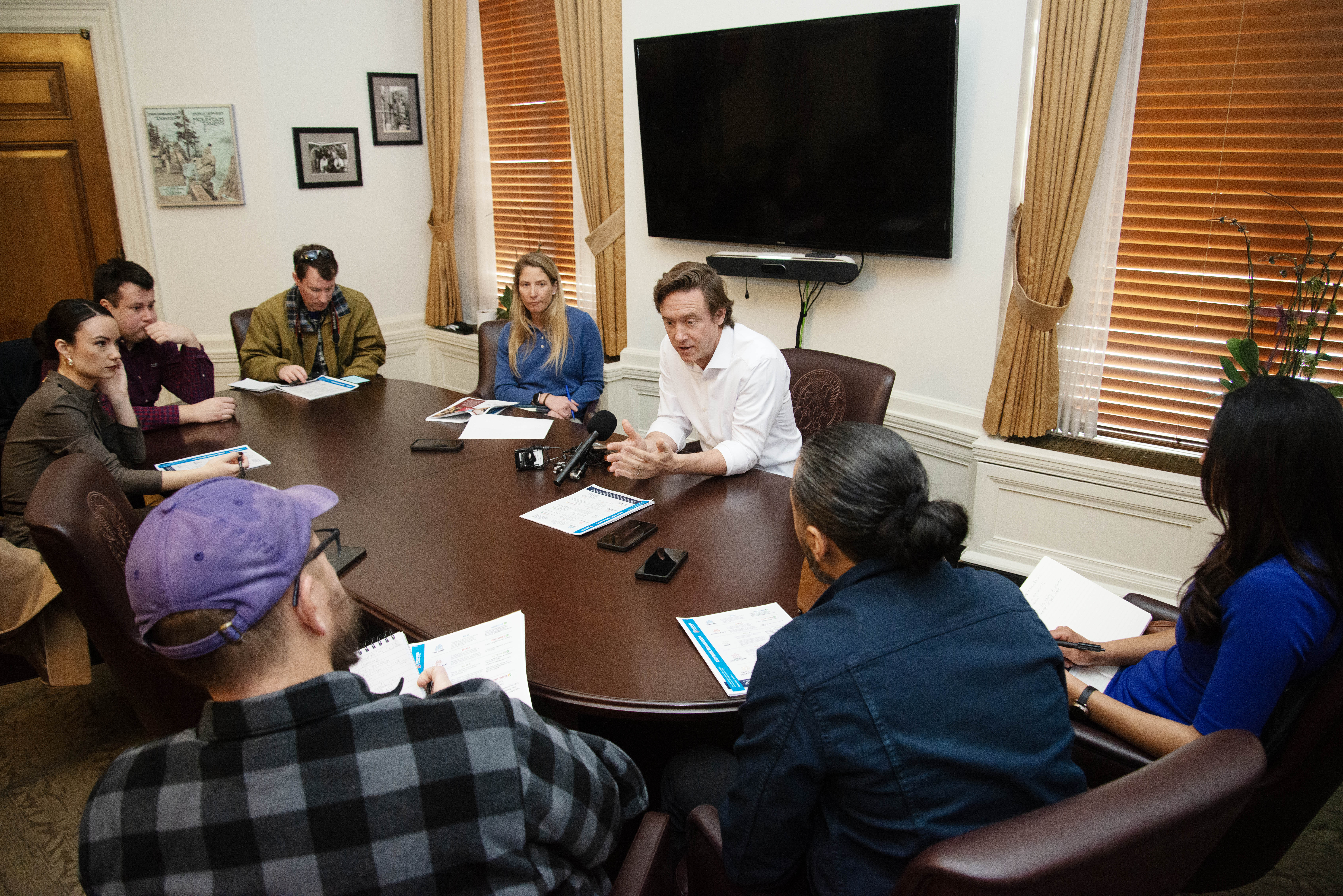 Mayor Mike Johnston addresses members of the media gathered to discuss his administration's ongoing efforts in housing, economic development, homelessness and more at the Denver City and County Building on Monday, Jan. 6, 2024. (TomHellauerMultimedia Producertom.hellauer@denvergazette.comhttps://denvergazette.com/content/tncms/avatars/f/9e/622/f9e6228a-3b6b-11ed-bf10-fbb71fa8e421.f54b911252c540f1d61709edc4727a39.png)