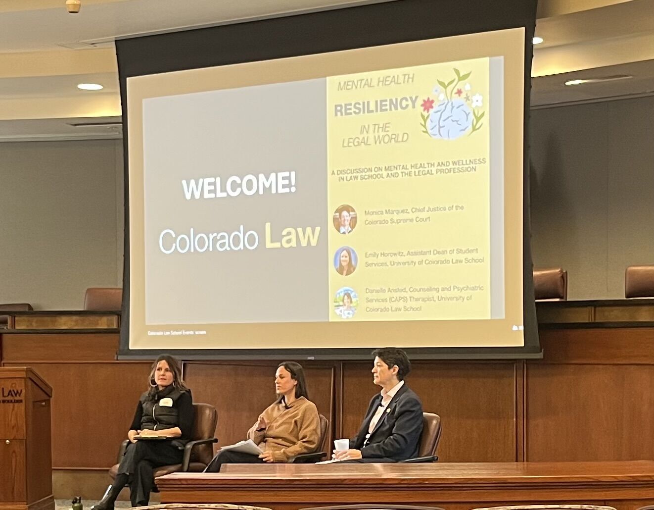 Mental health discussion at CU Law School