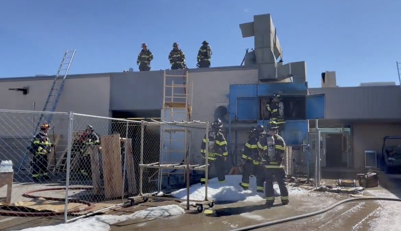 Columbine High School fire forces evacuation, 2 firefighters injured