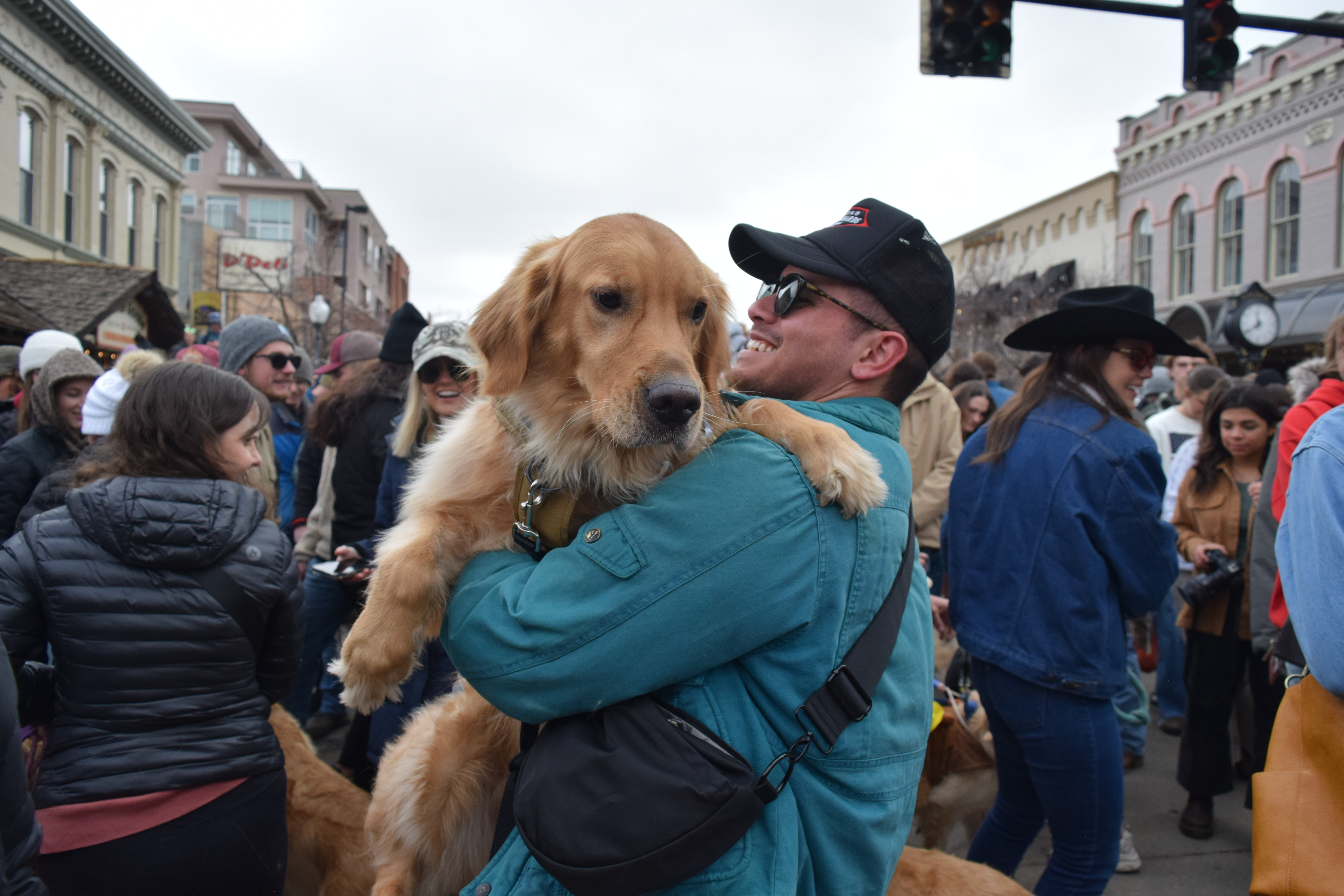 Jason Haygarth, owner of Moonflower Coffee in Denver, holds his two-year-old Golden Retriever, Kelso, in the colossal crowd at the Goldens in Golden event Saturday. (SageKelleyJefferson County Reportersage.kelley@denvergazette.comhttps://denvergazette.com/content/tncms/avatars/e/5f/457/e5f45740-2717-11ee-85b2-ab80f2d36252.5b966c1d2ce4987987665d57c237eda4.png)