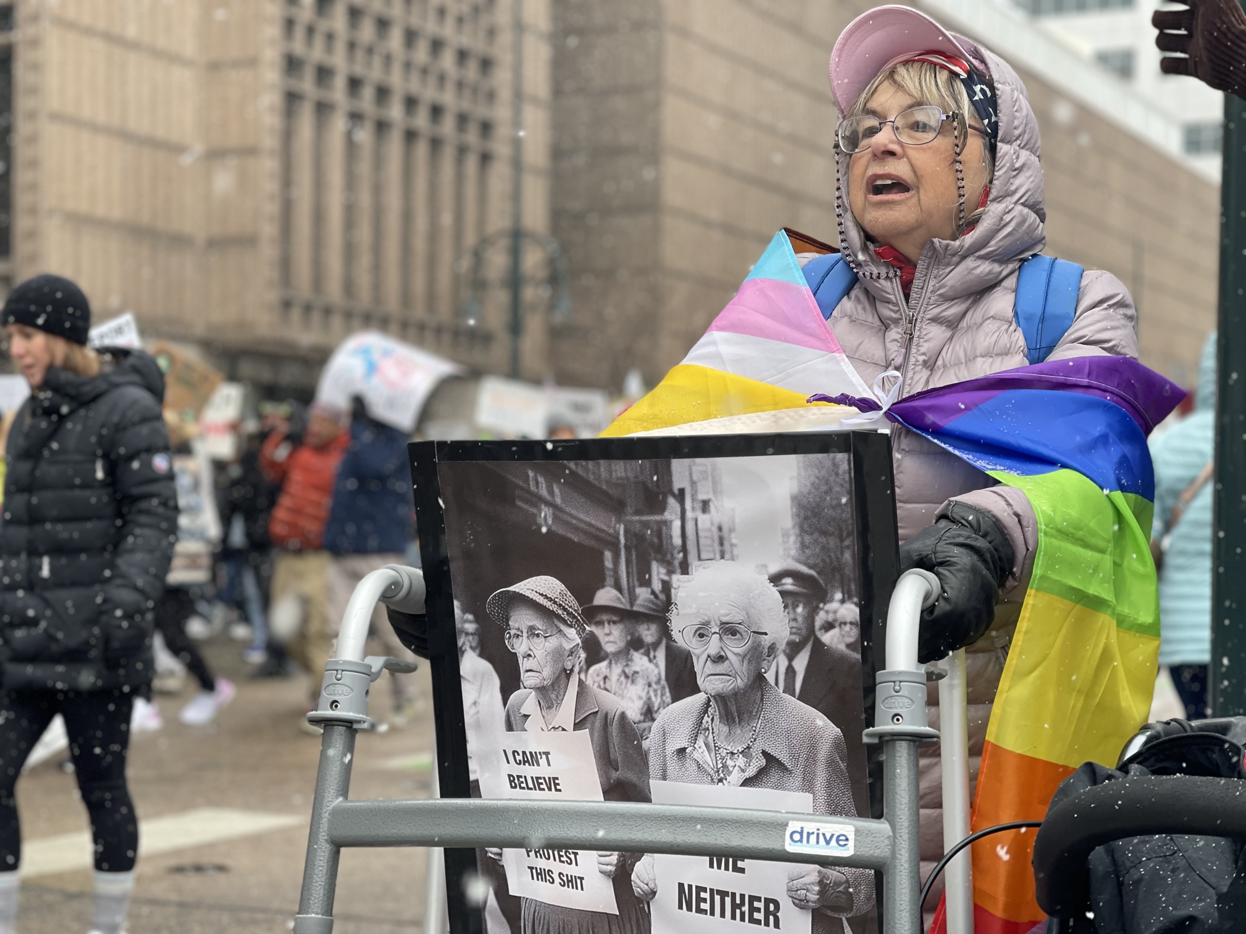 Kathie Cochran, 75, joins hundreds on Monday Feb. 17, 2025, for a protest and march at the state Capitol. (NicoBrambilanico.brambila@denvergazette.comhttps://denvergazette.com/content/tncms/avatars/4/ec/74a/4ec74aa2-71b0-11ed-af6f-0f0ae7acf7b0.d52fca74e95503d77da50127c9ff4e2d.png)