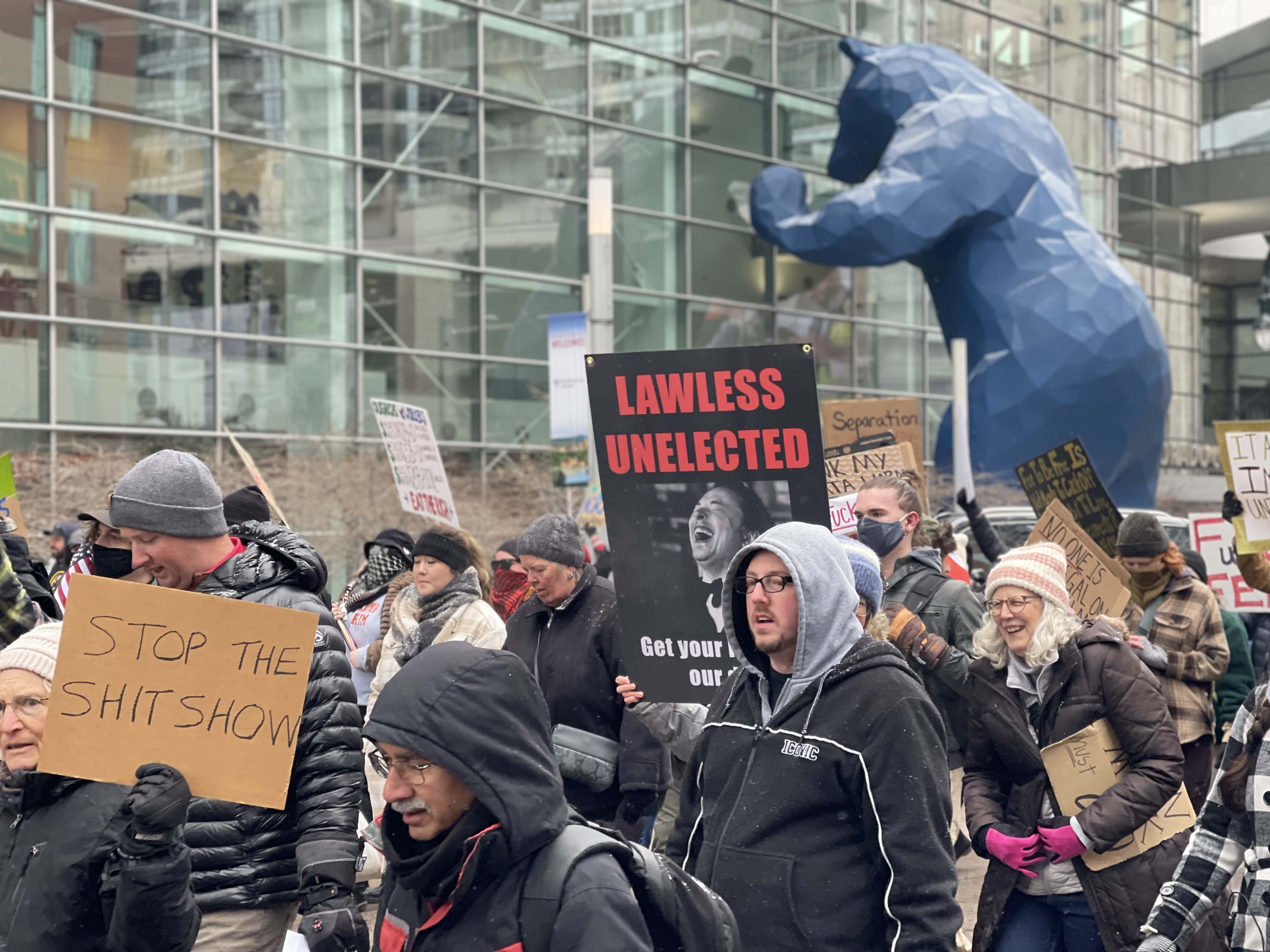 Hundreds of protesters took to the streets on Monday, Feb. 17, 2025, the Presidents Day holiday, to decry President Donald Trump’s policies. (NicoBrambilanico.brambila@denvergazette.comhttps://denvergazette.com/content/tncms/avatars/4/ec/74a/4ec74aa2-71b0-11ed-af6f-0f0ae7acf7b0.d52fca74e95503d77da50127c9ff4e2d.png)
