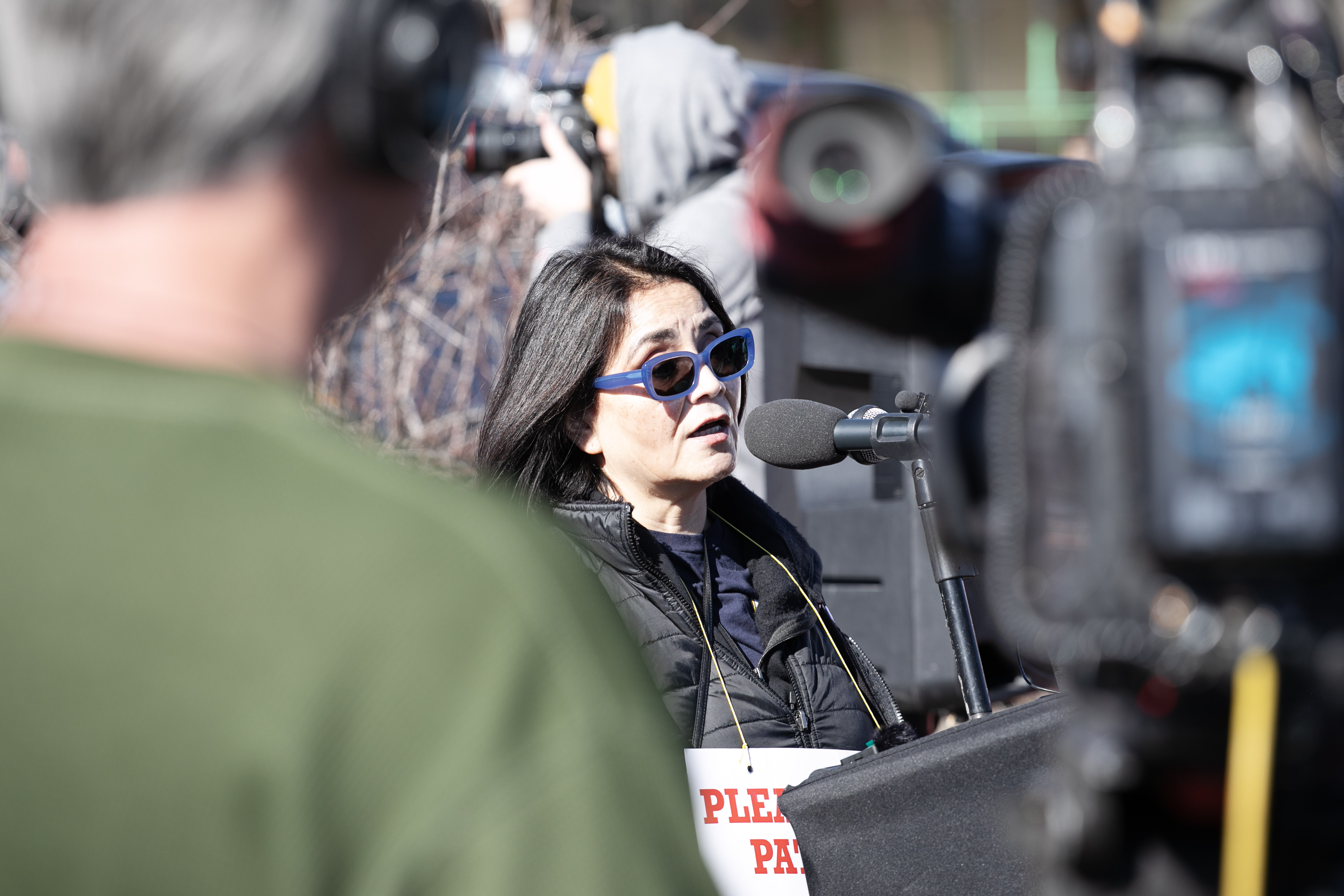 UFCW Local 7 President Kim Cordova addresses members of the media in a Safeway parking lot after King Soopers workers began striking in Denver, Colo. on Thursday, Feb. 6, 2025. (TomHellauerMultimedia Producertom.hellauer@denvergazette.comhttps://denvergazette.com/content/tncms/avatars/f/9e/622/f9e6228a-3b6b-11ed-bf10-fbb71fa8e421.f54b911252c540f1d61709edc4727a39.png)