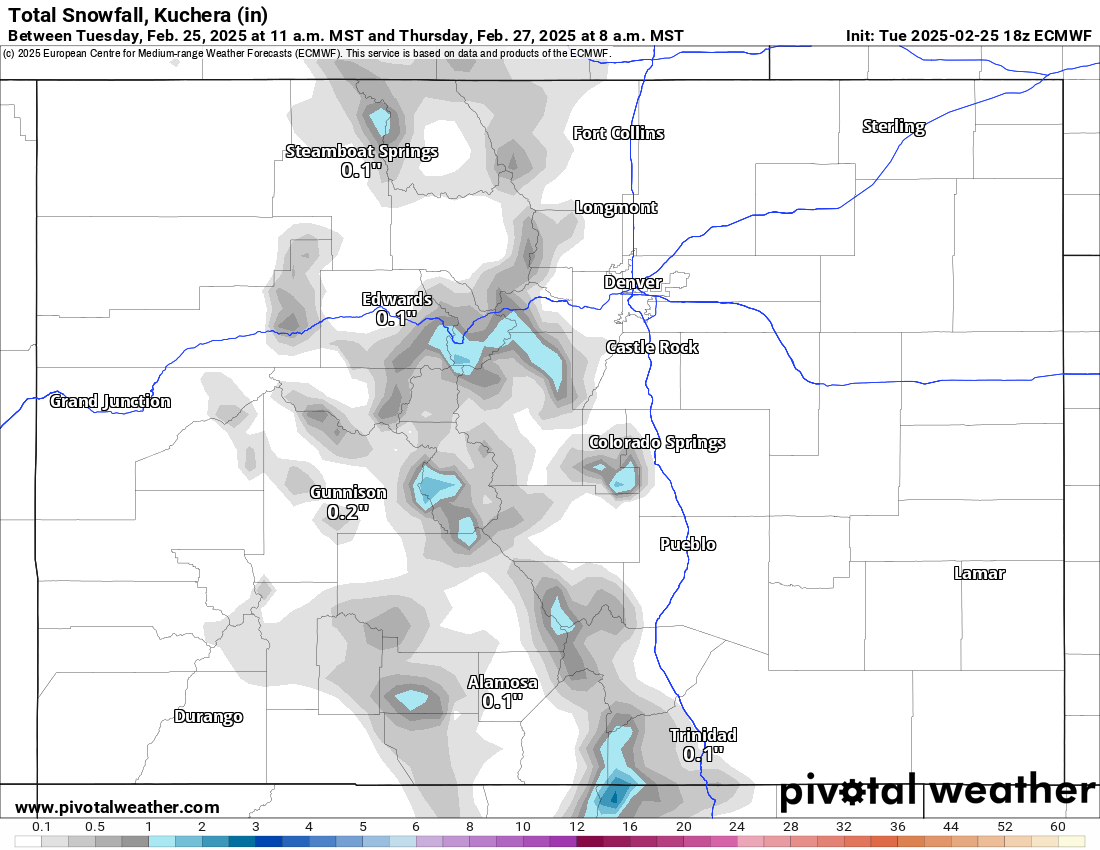 Big snows forecast to return to Colorado during first 12 days of March