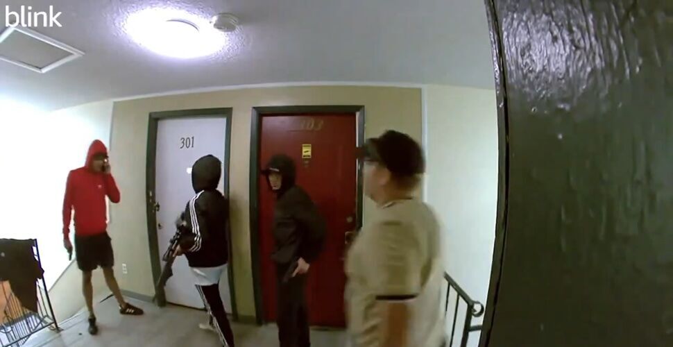 FILE PHOTO: Residential security camera footage shows five men entering an Aurora apartment with guns. The people are alleged to be connected to Tren de Aragua, a Venezuelan prison gang known as TDA. (The Gazette file)