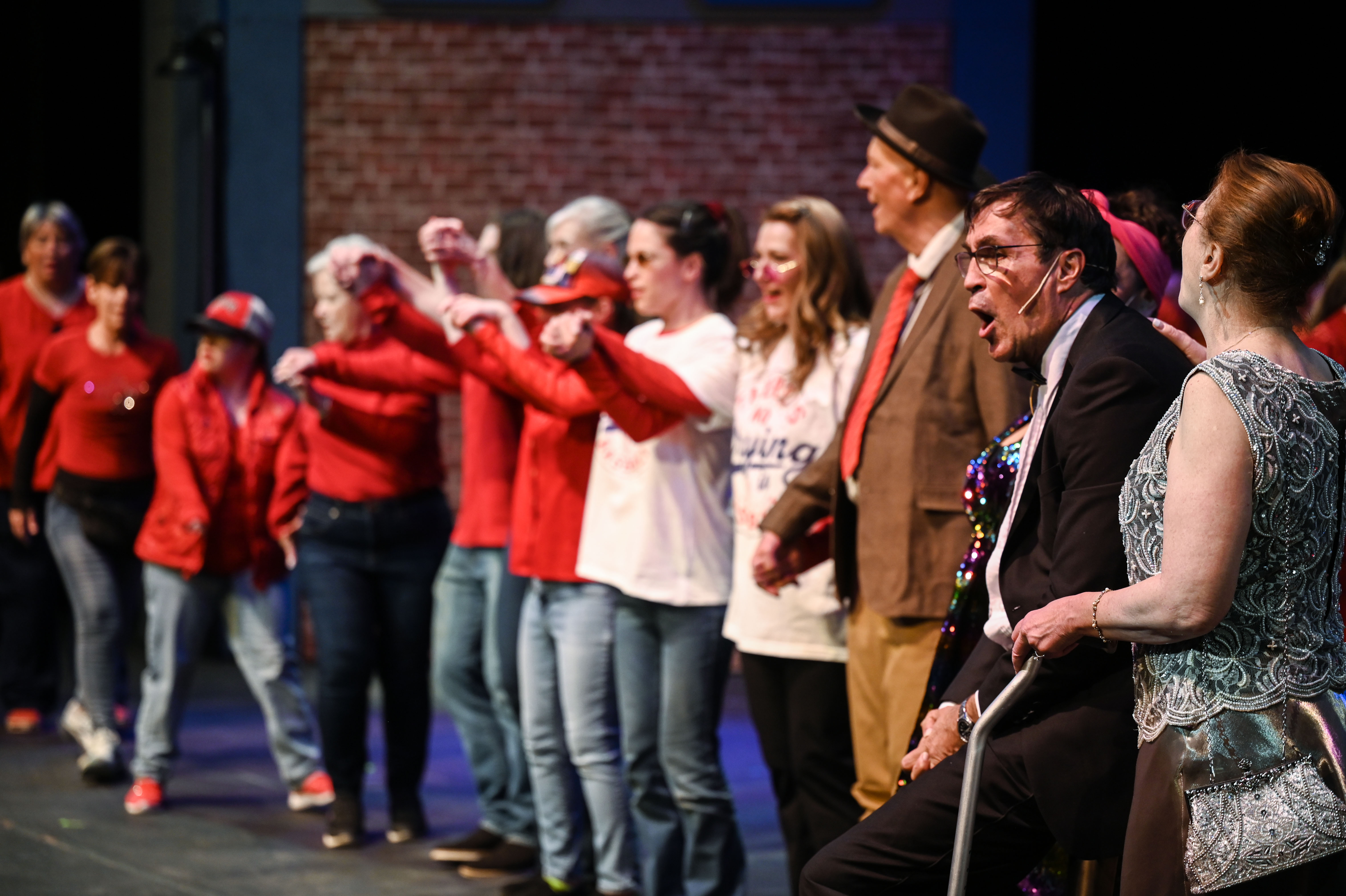 Ed Reinhardt sings “Don’t Stop Believing” with the rest of the cast of “Magic Moments” during a dress rehearsal in Englewood on Wednesday, March 26, 2025. This year will be Ed’s 27th and final performance. (Stephen Swofford, Denver Gazette) (StephenSwoffordPhotographerstephen.swofford@gazette.comhttps://secure.gravatar.com/avatar/1ddcaf11c5d70eaa58546ddc4e038687?d=mm&r=g)