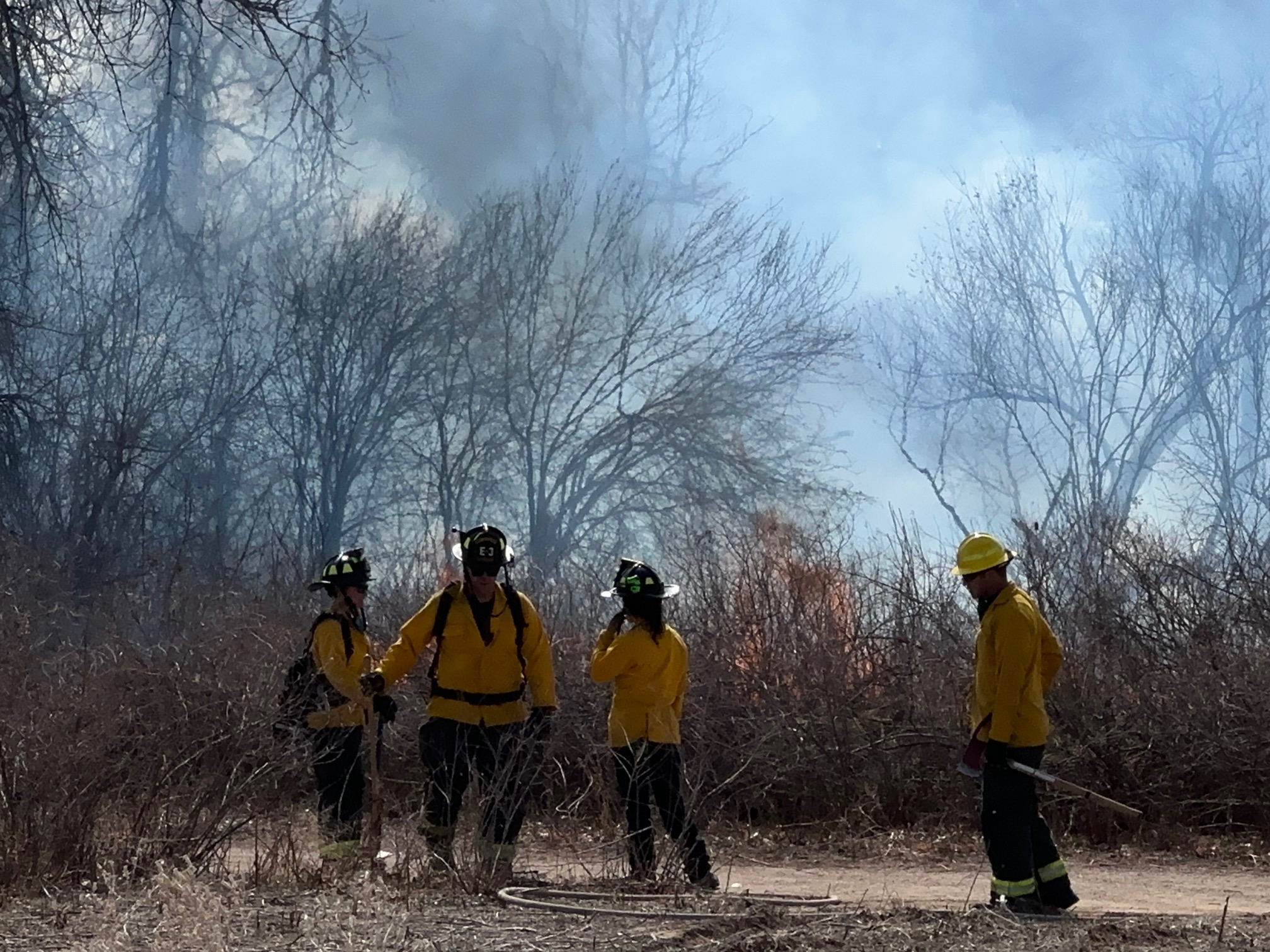 Firefighters battle a wind-whipped grassfire in Aurora at the Jewell Wetlands Park, west of Interstate 225, on Friday. (StephenSwoffordPhotographerstephen.swofford@gazette.comhttps://secure.gravatar.com/avatar/1ddcaf11c5d70eaa58546ddc4e038687?d=mm&r=g)