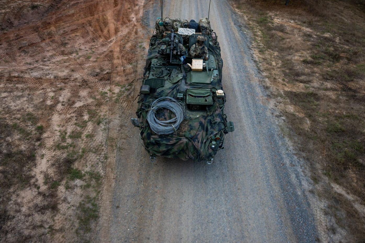 2,400 Fort Carson soldiers and their Strykers deployed to U.S.-Mexico border