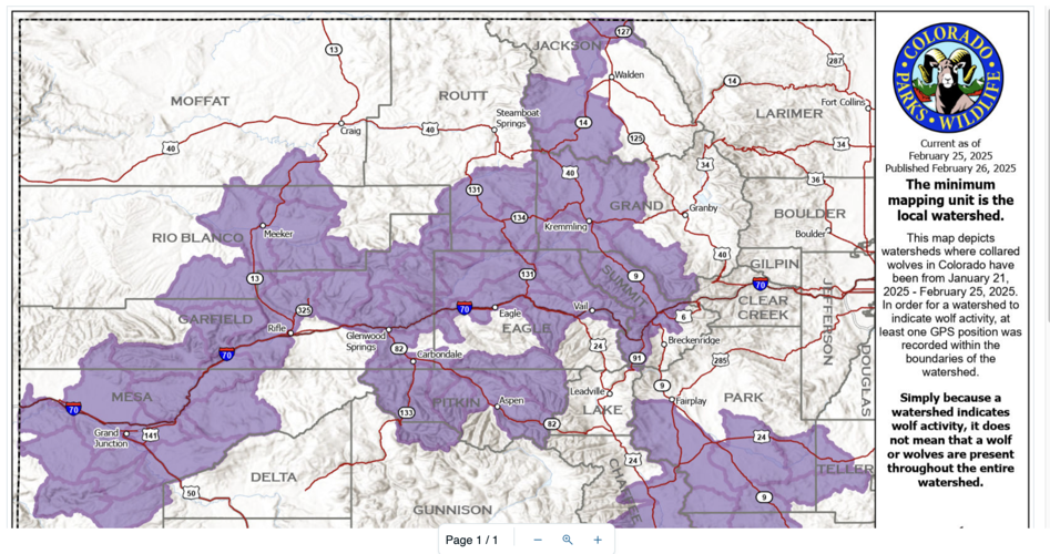 Wolf watershed map Feb. 25, 2025