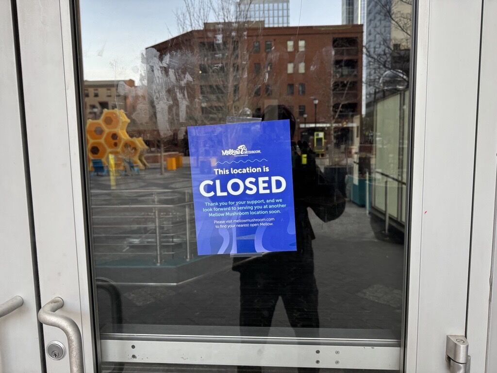 Mellow Mushroom restaurant was shuttered on the 16th Street Mall in Denver