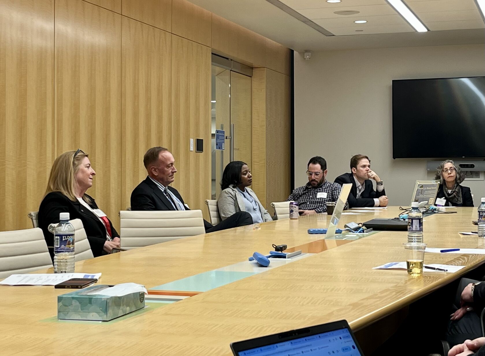 At left, Justice Maria E. Berkenkotter and Denver District Court Judge J. Eric Elliff speak to lawyers at the offices of Holland & Hart in Denver on Feb. 26, 2025. The discussion was sponsored by the Colorado Judicial Institute. (MichaelKarlikmichael.karlik@coloradopolitics.comhttps://secure.gravatar.com/avatar/9eb068aa5a09a3a5b9cc8578dee3da1c?d=mm&r=g)