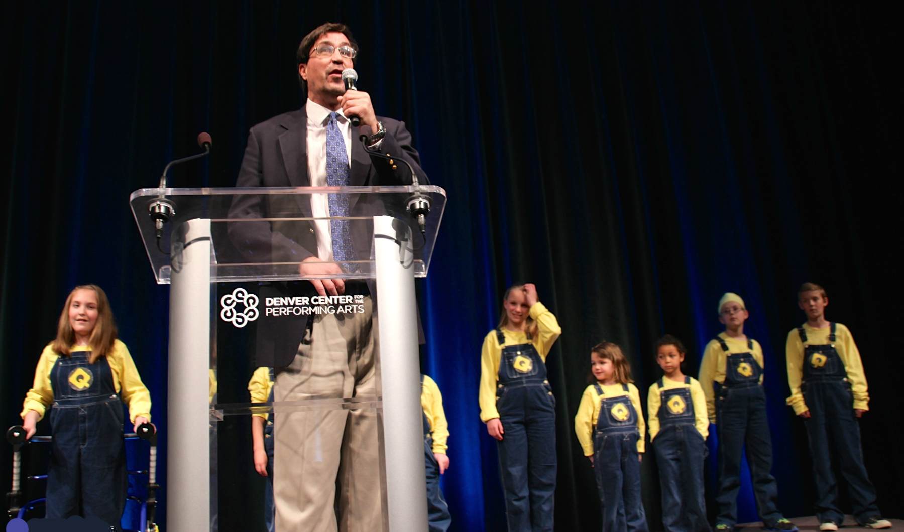 Former CU football star Ed Reinhardt makes an appearance at the Denver Center for the Performing Arts on behalf of Magic Moments in 2015. (JOHN MOORE/DENVER GAZETTE)