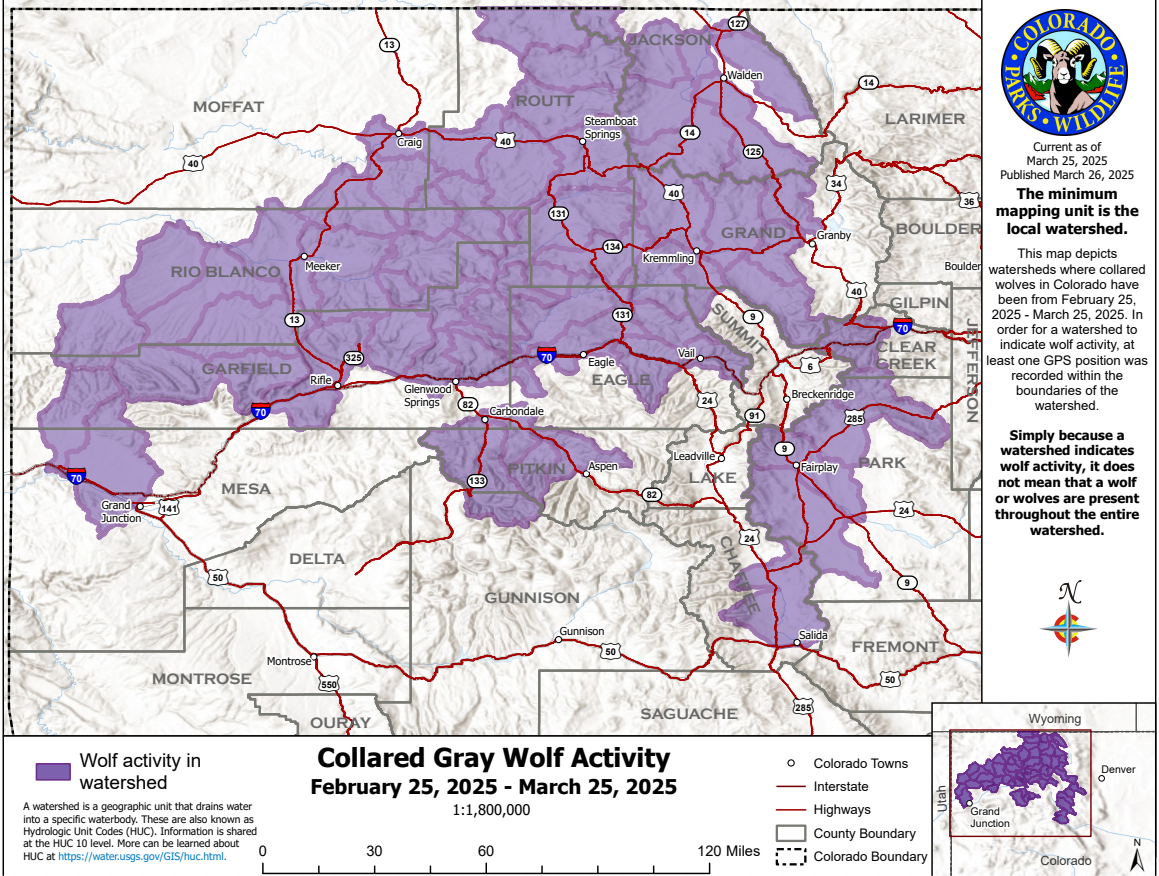Map: Colorado Parks and Wildlife.