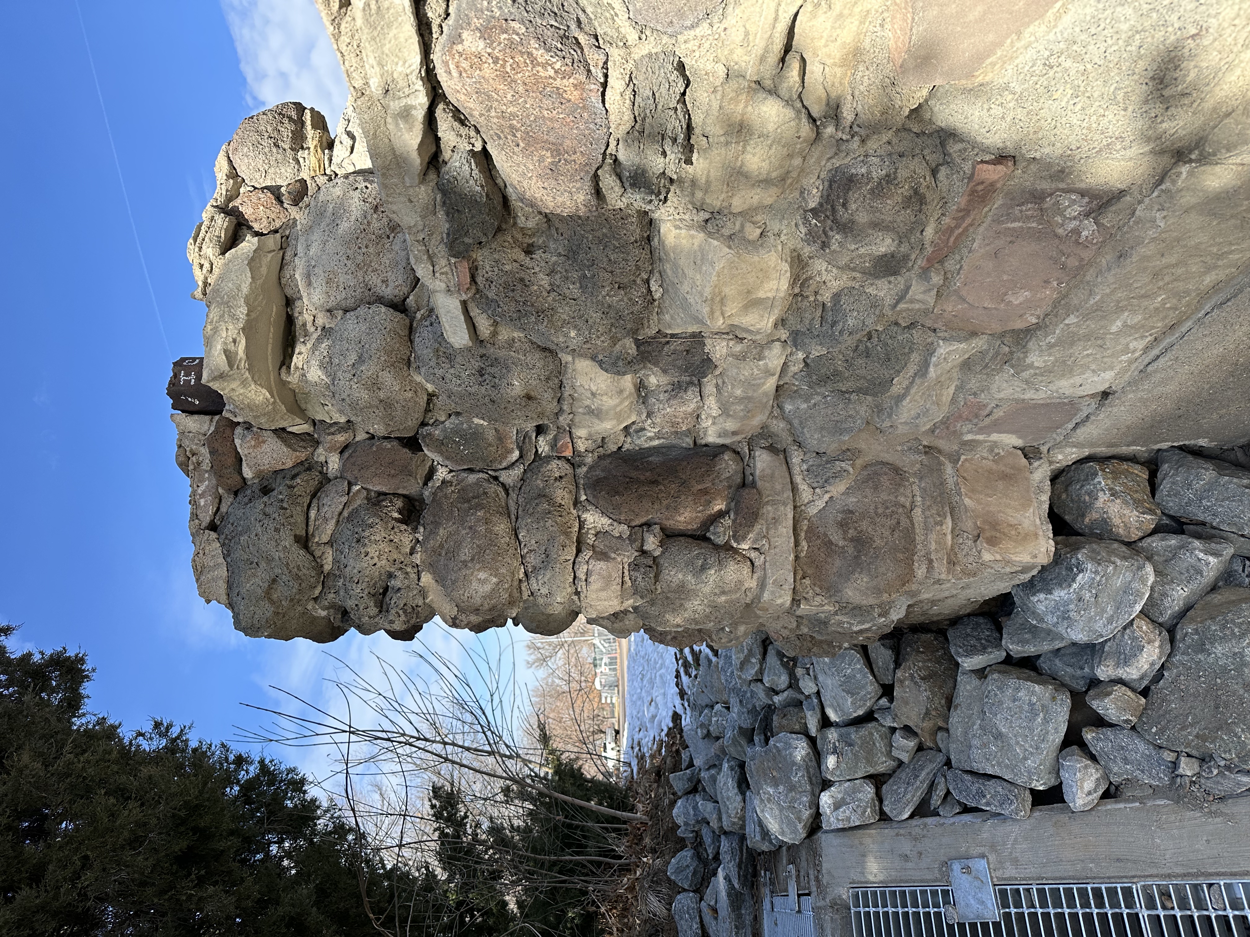 Pictured is one of the walls of City Park Lily Ponds in need of repointing. (Courtesy photo, HistoriCorps)