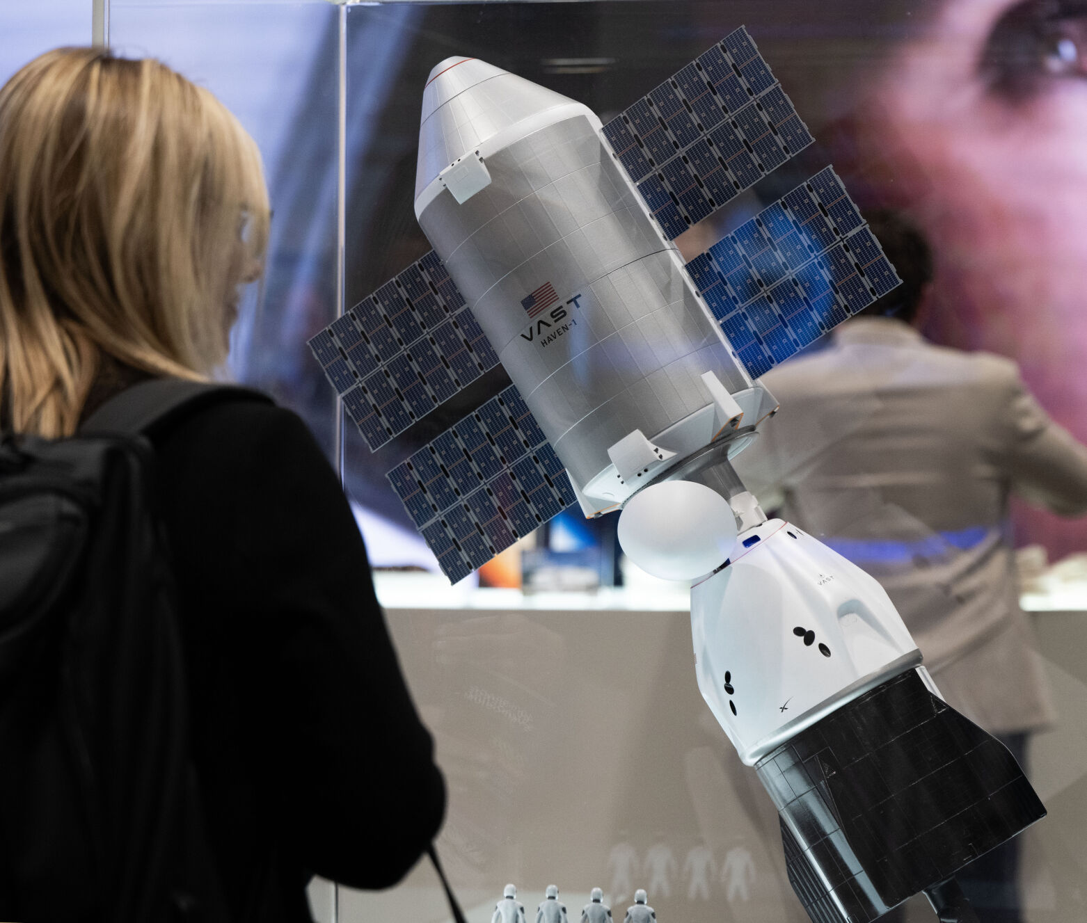 A model of the VAST Space Haven - 1 commercial space station, a competitor to Denver-based Voyager's Starlab, is displayed at the 40th Space Symposium at The Broadmoor in Colorado Springs. (ChristianMurdockchristian.murdock@gazette.comhttps://secure.gravatar.com/avatar/7b418fa9a684d03a433f79e3e5065029?d=mm&r=g)