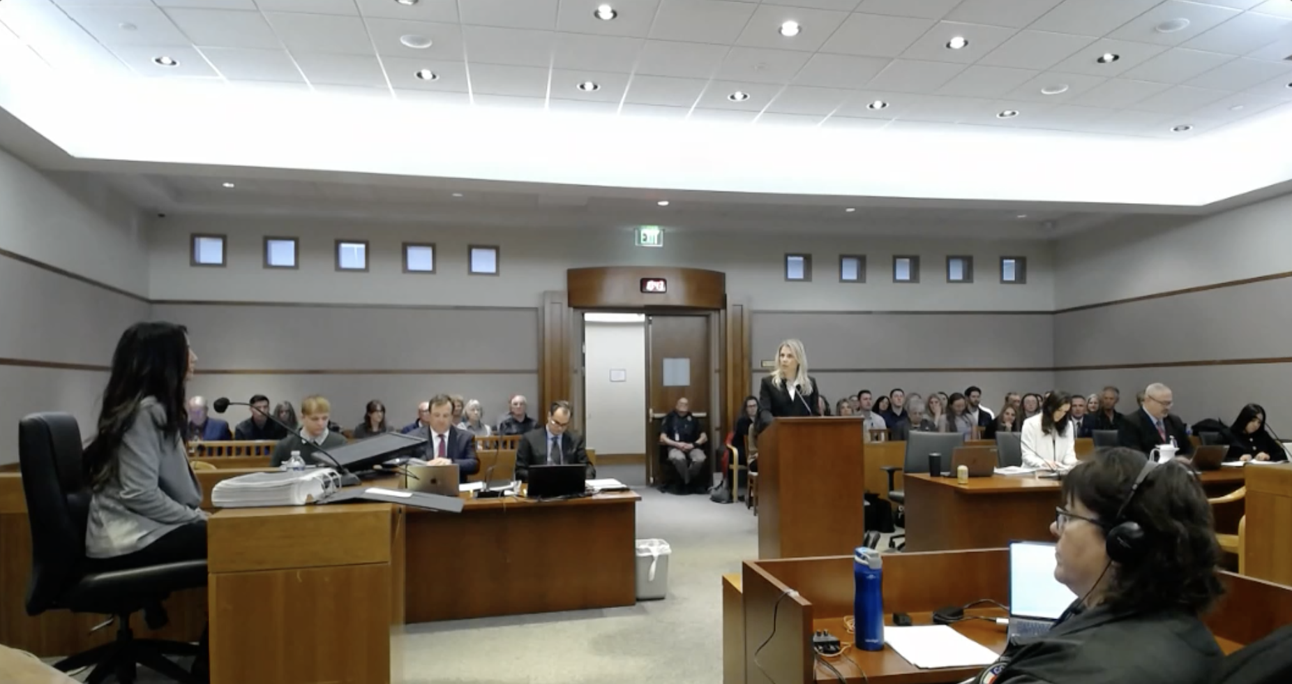 Kelly Bartell, Alexa Bartell's mother, was the first witness to take the stand Monday in the first-degree murder trial of Joseph Koenig, the man suspected of throwing a rock while driving, killing Alexa Bartell. (Courtesy of the First Judicial District Attorney's Office via WebEx)