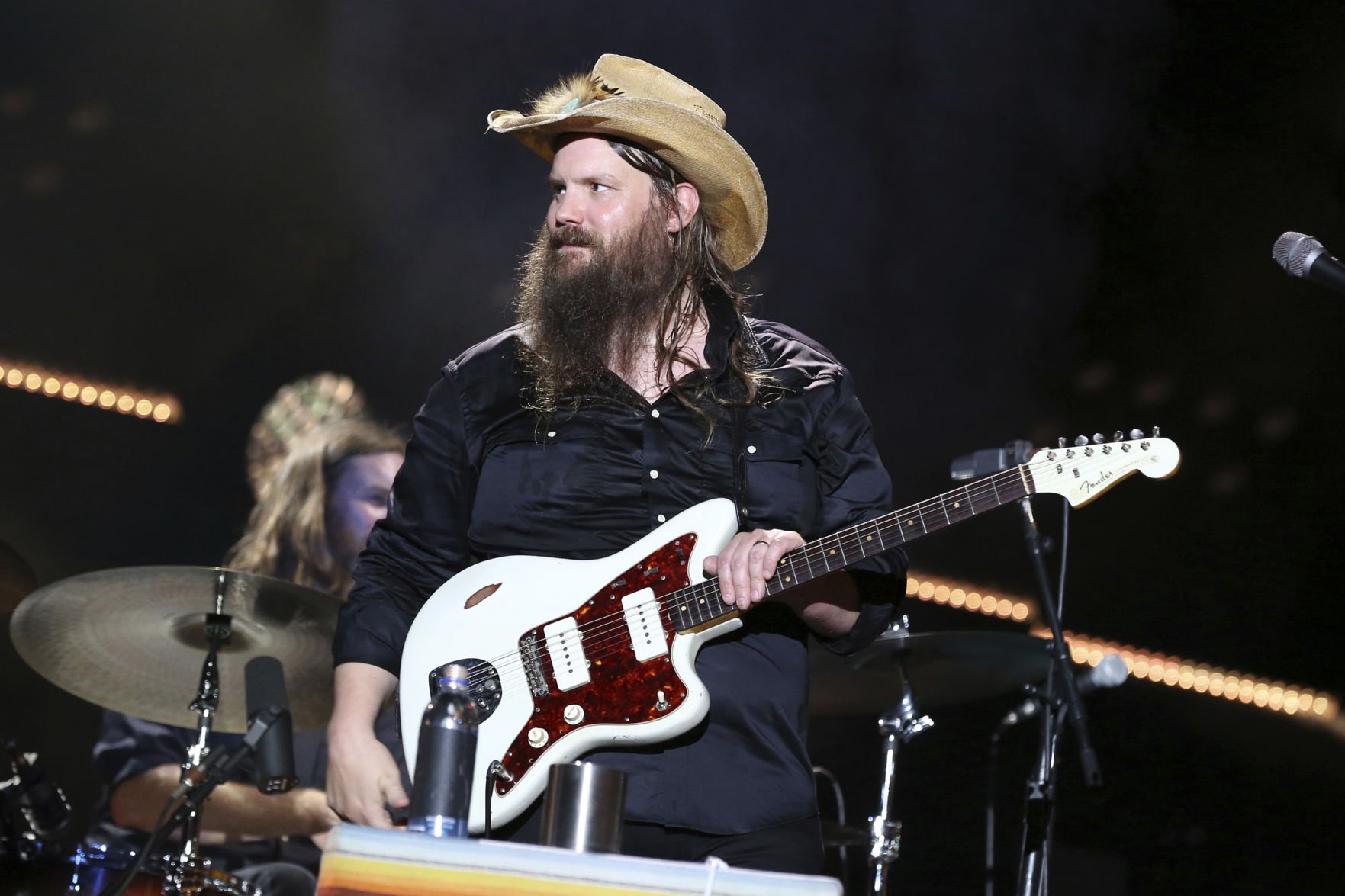 FILE - In this June 9, 2018, file photo, artist Chris Stapleton performs at the 2018 CMA Music Festival at Nissan Stadium in Nashville, Tenn. (Photo by Laura Roberts/Invision/AP, File) (Laura Roberts)