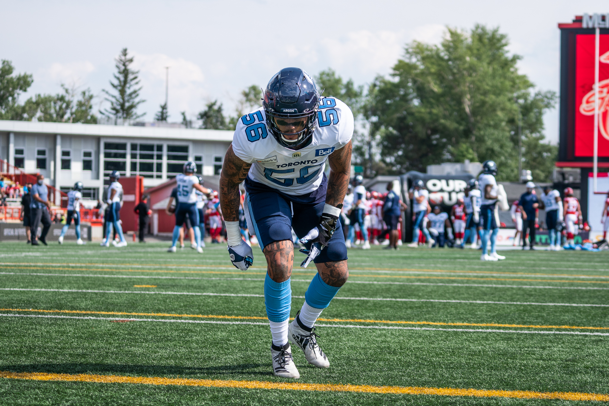 Former Broncos linebacker Shane Ray shown during his time with the Toronto Argonauts. The linebacker played there from 2021-22. (Courtesy photo/Toronto Argonauts)