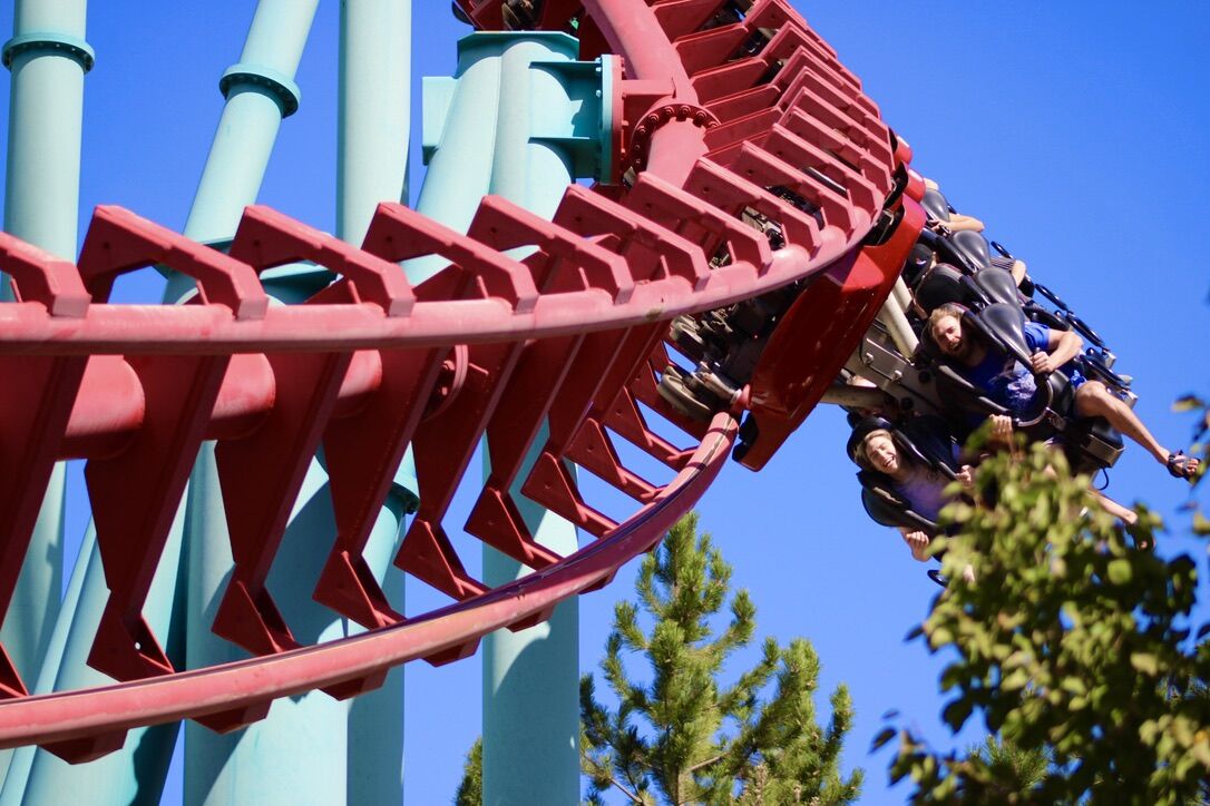 Riders brave the first drop of the