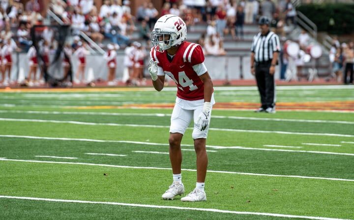 Cornerback Brayden Bailey, the son of former Denver Broncos star cornerback Champ Bailey, shown as a high school freshman at Atlanta's Holy Innocents Episcopal in 2024. He has been offered a college scholarship by head coach Deion Sanders to attend the University of Colorado. Photo courtesy of Brayden Bailey.