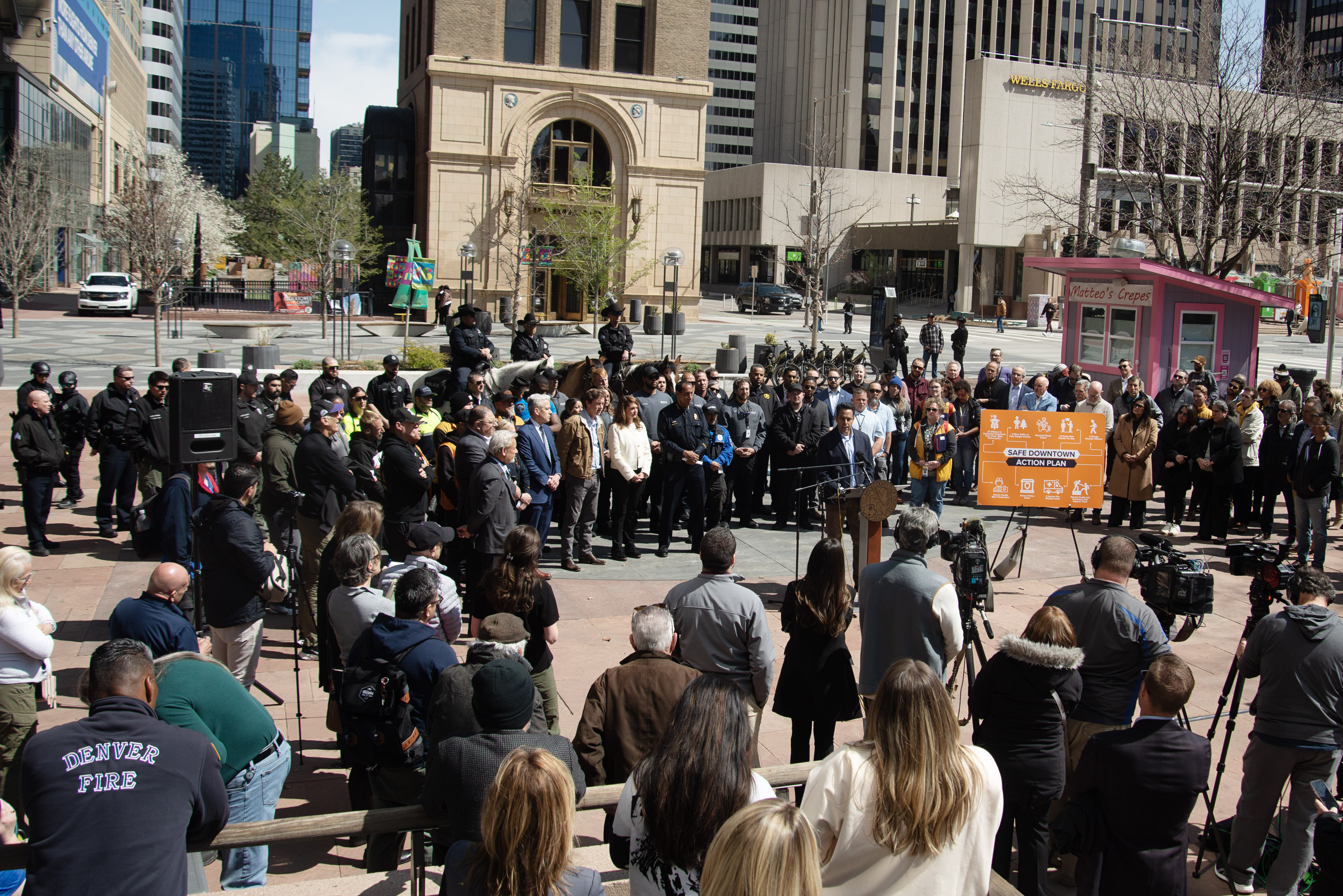 FILE PHOTO: Mayor Mike Johnston, Police Chief Ron Thomas, City Council President Amanda Sandoval and more local leaders hold a press conference to announce new first responder patrols and other safety investments for downtown Denver on Wednesday, April 2, 2025. (TomHellauerMultimedia Producertom.hellauer@denvergazette.comhttps://denvergazette.com/content/tncms/avatars/f/9e/622/f9e6228a-3b6b-11ed-bf10-fbb71fa8e421.f54b911252c540f1d61709edc4727a39.png)
