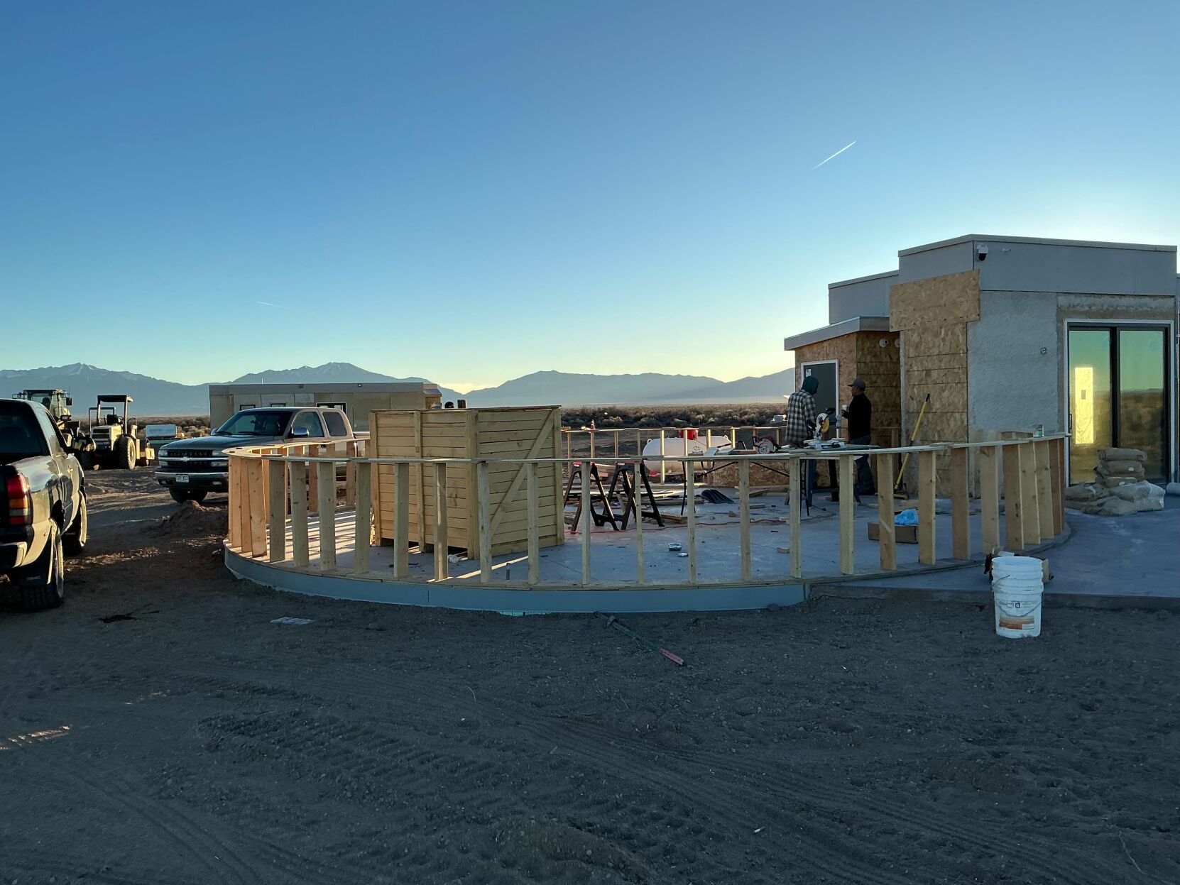 The first overnight villas are under construction on the 40 acres of Kosmos Stargazing Resort, near Great Sand Dunes National Park and Preserve. Photo courtesy Kosmos Stargazing Resort