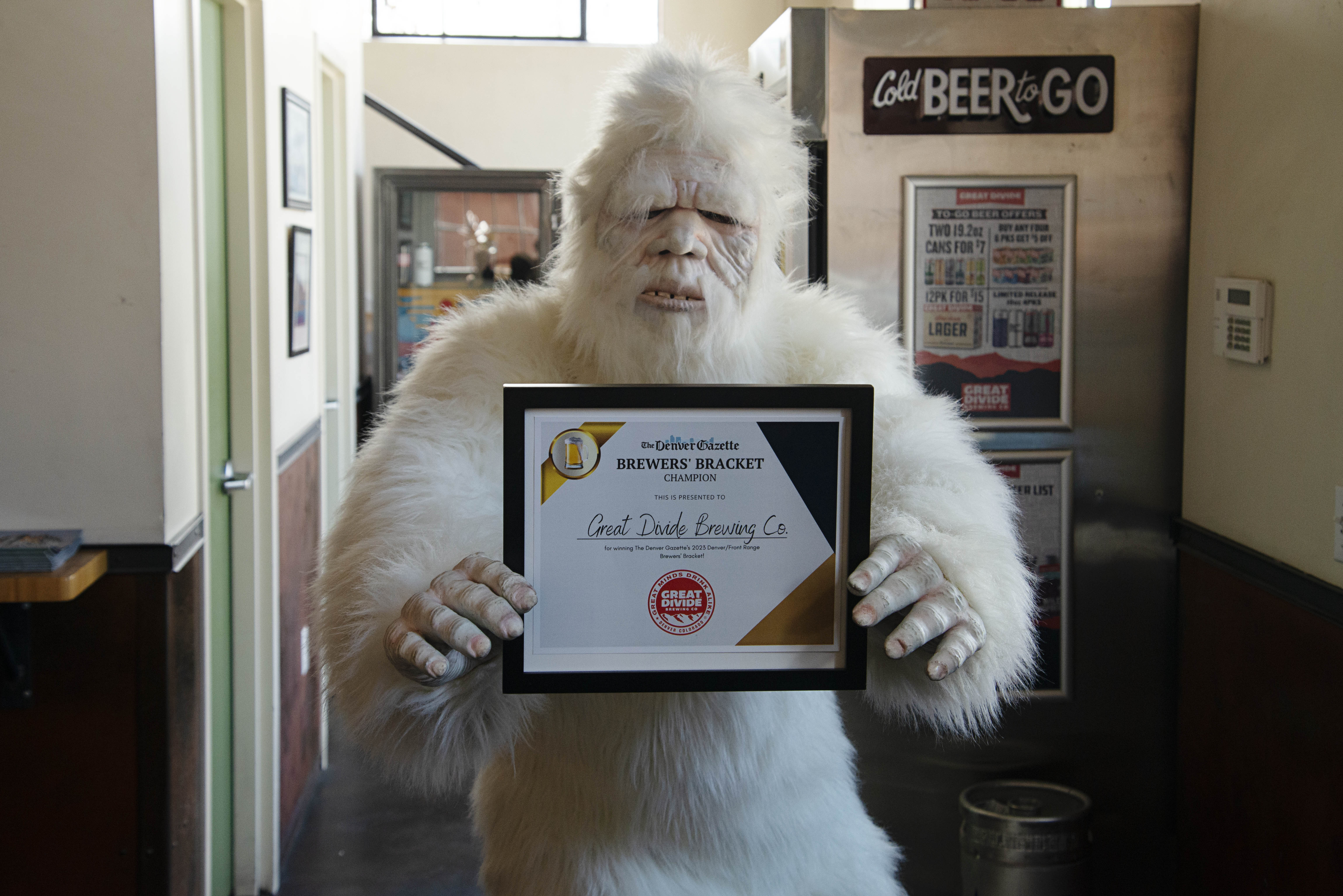 Great Divide Brewing Company took home the inaugural Denver Gazette Brewer's Bracket and was presented with a certificate on April 18, 2023. (TomHellauerMultimedia Producertom.hellauer@denvergazette.comhttps://denvergazette.com/content/tncms/avatars/f/9e/622/f9e6228a-3b6b-11ed-bf10-fbb71fa8e421.f54b911252c540f1d61709edc4727a39.png)