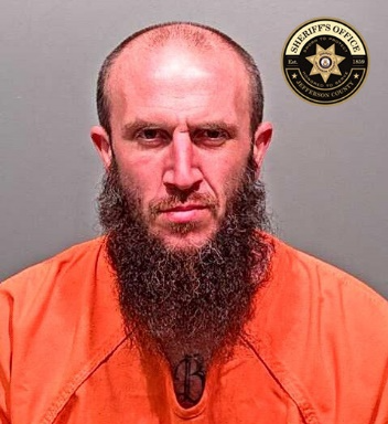 Jeffrey Benjamin, 33, was arrested Tuesday on an outstanding warrant in a home in the 8000 block of West Start Avenue in Littleton. (Courtesy photo, Jefferson County Sheriff's Office)
