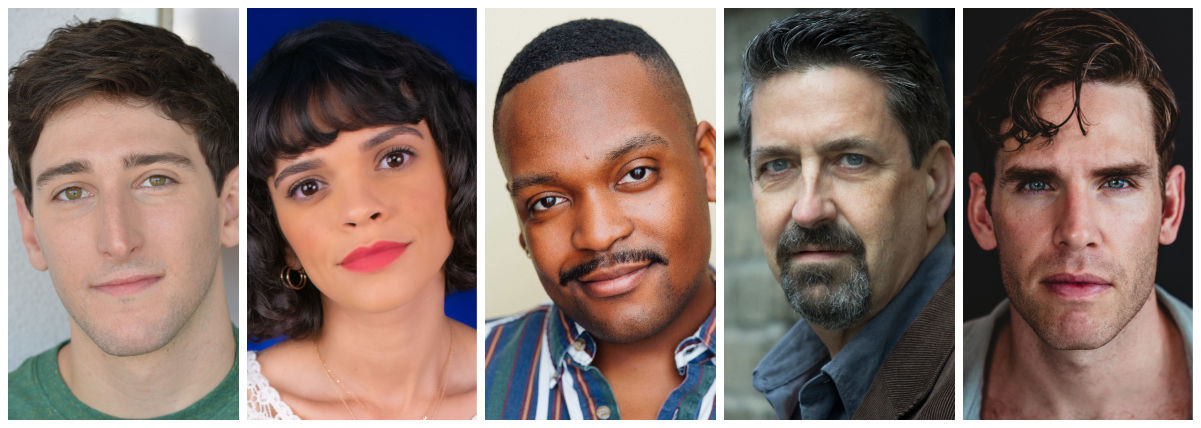 From left: Featured players in the Denver Center Theatre Company's 'Little Shop of Horrors,' from left: Ben Fankhauser, Gizel Jiménez, Aaron Michael Ray, David Studwell and Will Branner. (DENVER CENTER THEATRE COMPANY)