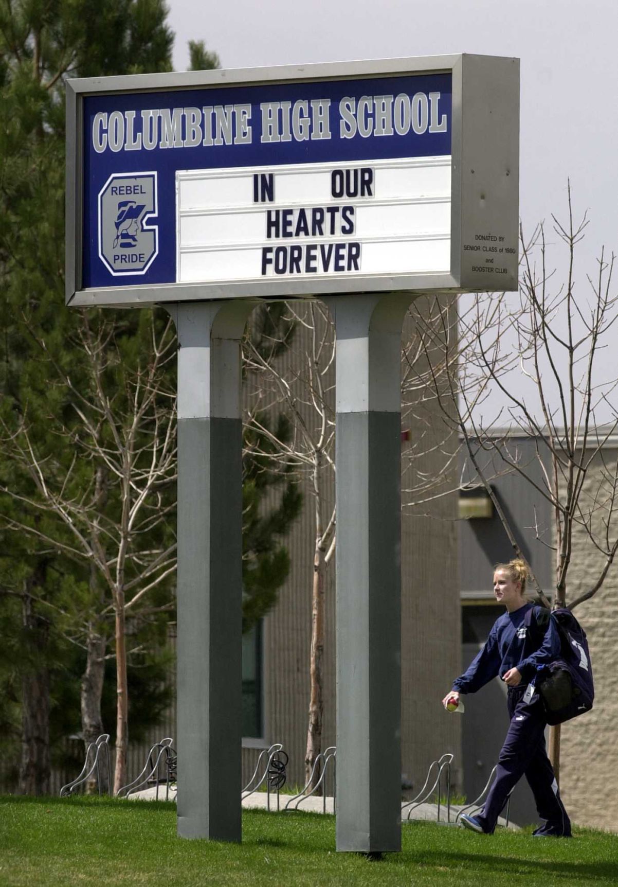 Columbine High School in Littleton. (GETTY IMAGES</p><p>)” /><figcaption class=