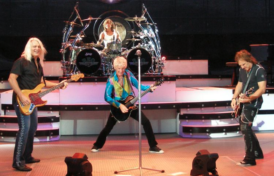 REO Speedwagon performs at Red Rocks in Morrison in 2010. Photo: Sjgkfe (Wikimedia Commons, Creative Commons license).