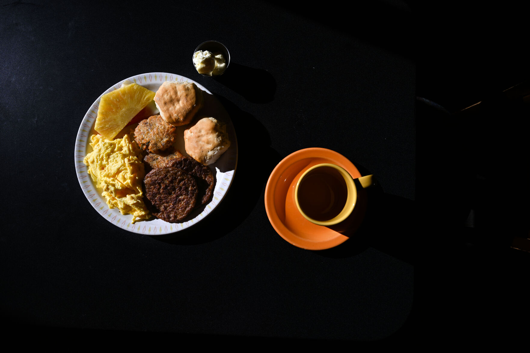 The Broadway Breakfast with scrambled eggs, biscuits and sausage at Breakfast on Broadway in Englewood on Tuesday, March 25, 2025. (Stephen Swofford, Denver Gazette) (StephenSwoffordPhotographerstephen.swofford@gazette.comhttps://secure.gravatar.com/avatar/1ddcaf11c5d70eaa58546ddc4e038687?d=mm&r=g)