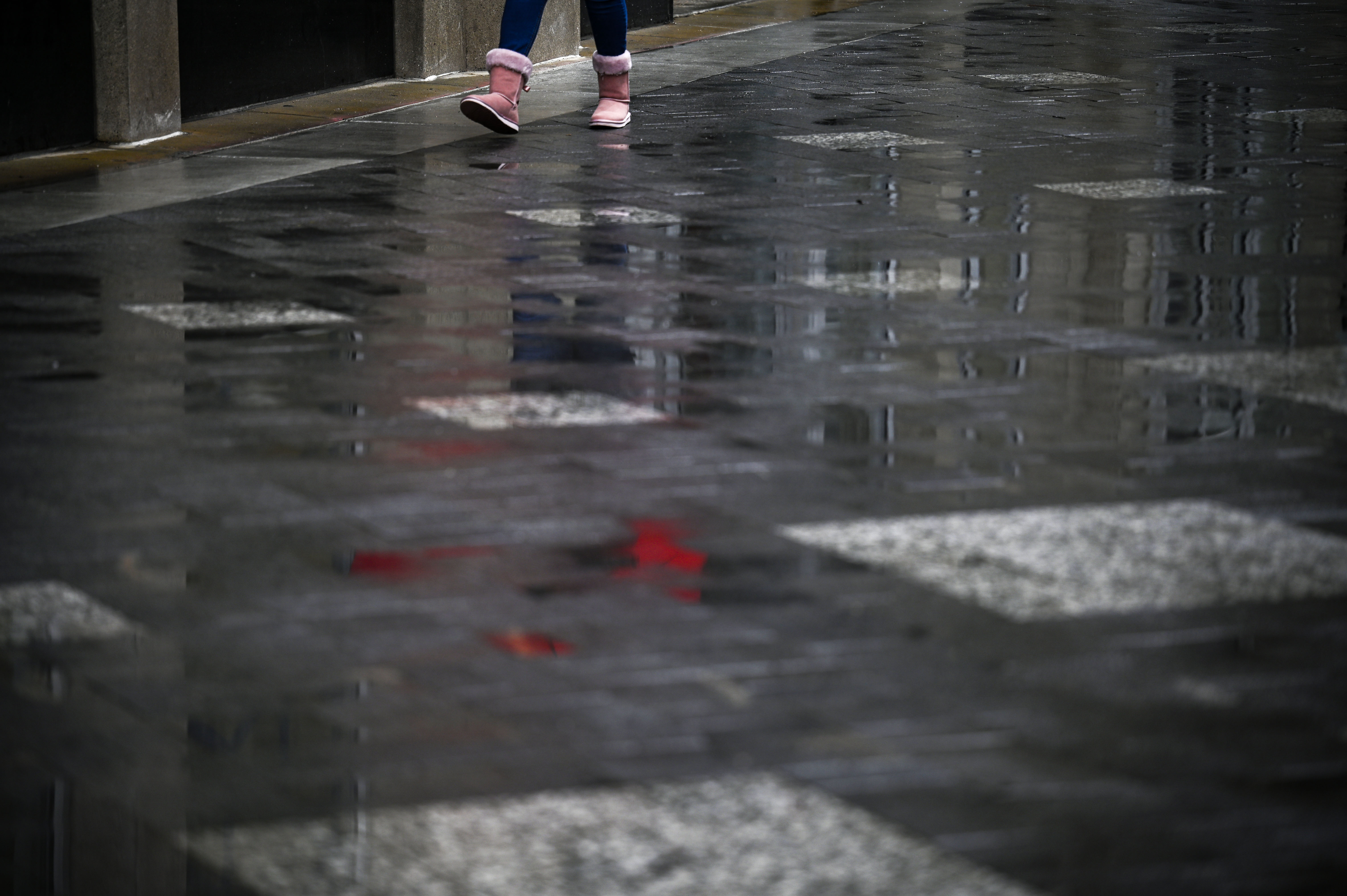 People walk over the diamond pavers on 16th Street Mall through a snow storm in Downtown Denver on Friday, April 18, 2025 (Stephen Swofford, Denver Gazette) (StephenSwoffordPhotographerstephen.swofford@gazette.comhttps://secure.gravatar.com/avatar/1ddcaf11c5d70eaa58546ddc4e038687?d=mm&r=g)