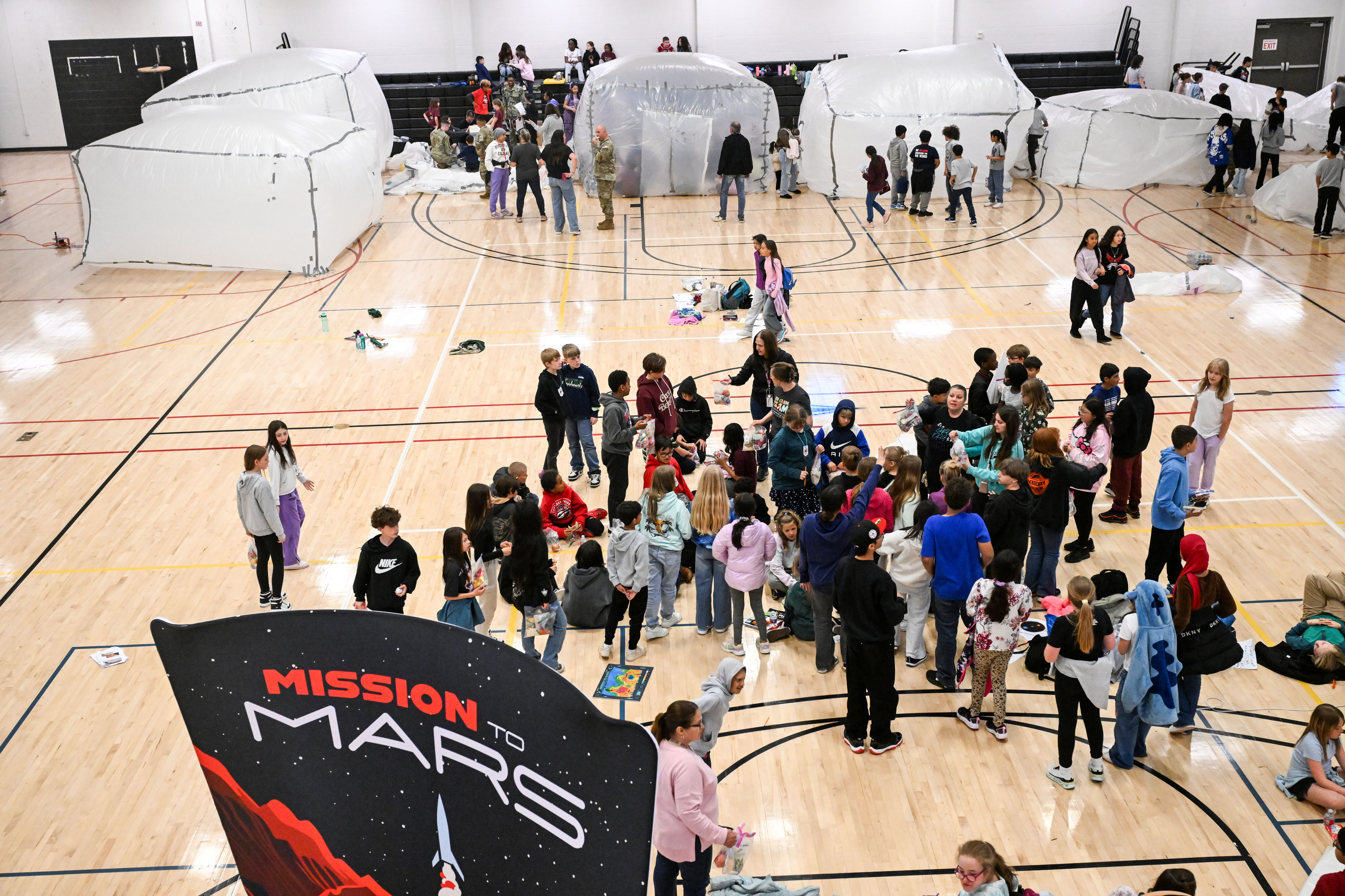 Aurora fifth graders build Martian habitats at Buckley Space Force Base