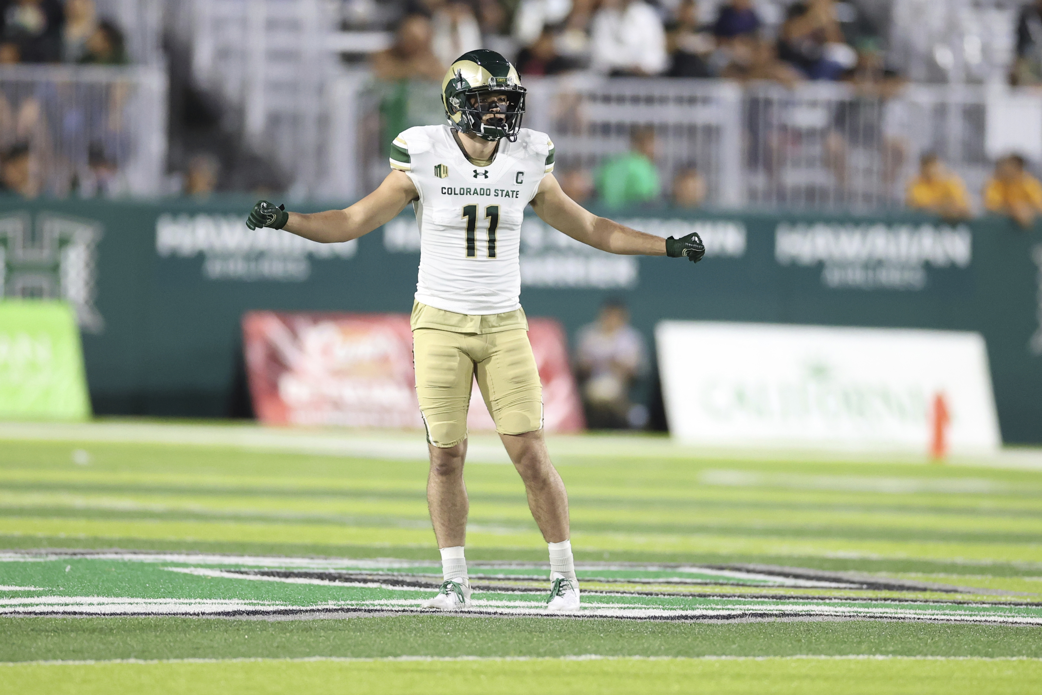 Colorado State defensive back Henry Blackburn (11) in action against Hawaii during an NCAA college football game, Saturday, Nov. 25, 2023, in Honolulu. (AP Photo/Marco Garcia) (Marco Garcia)